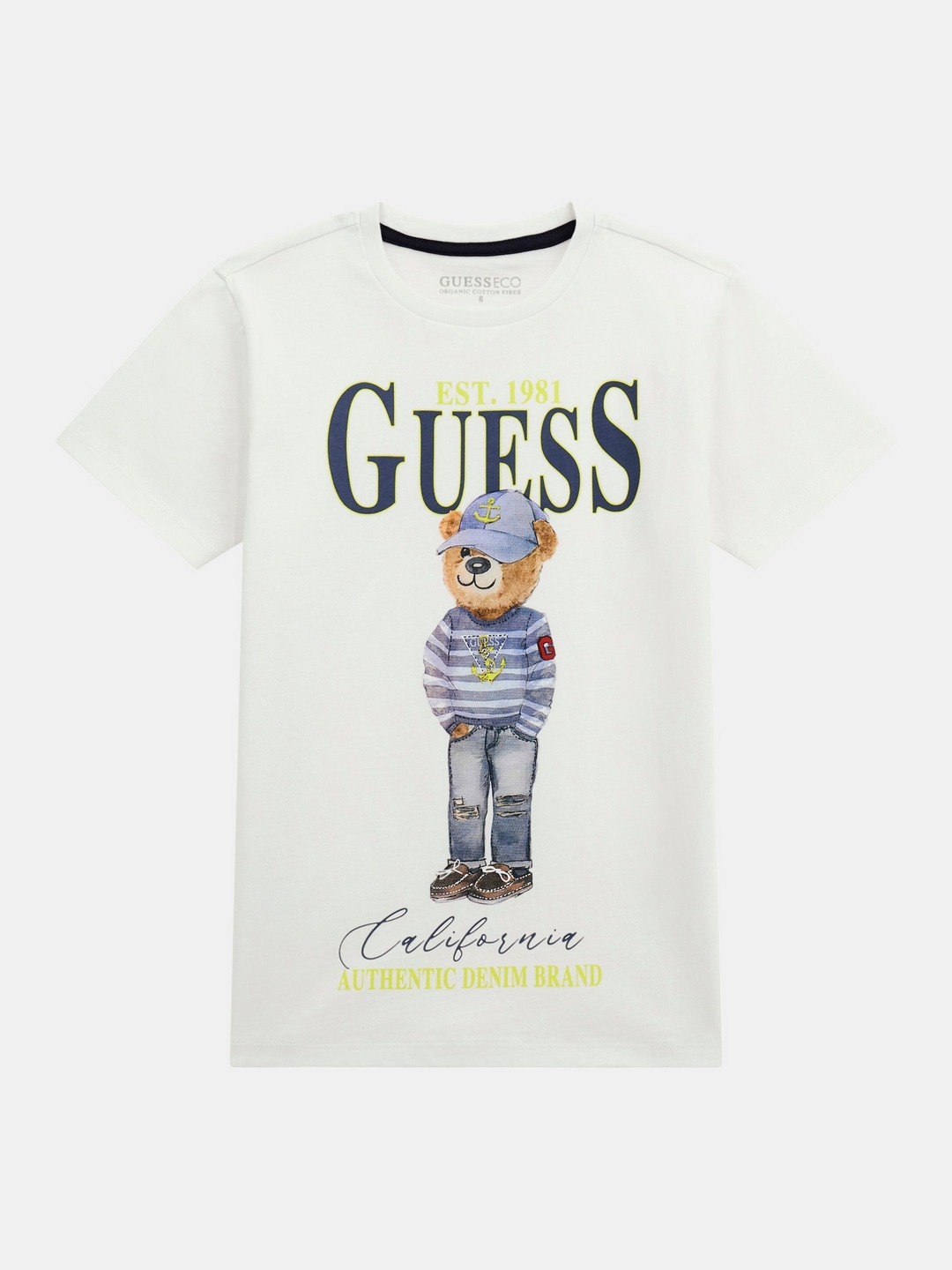 Pure White Pure Cotton Printed T-Shirt
