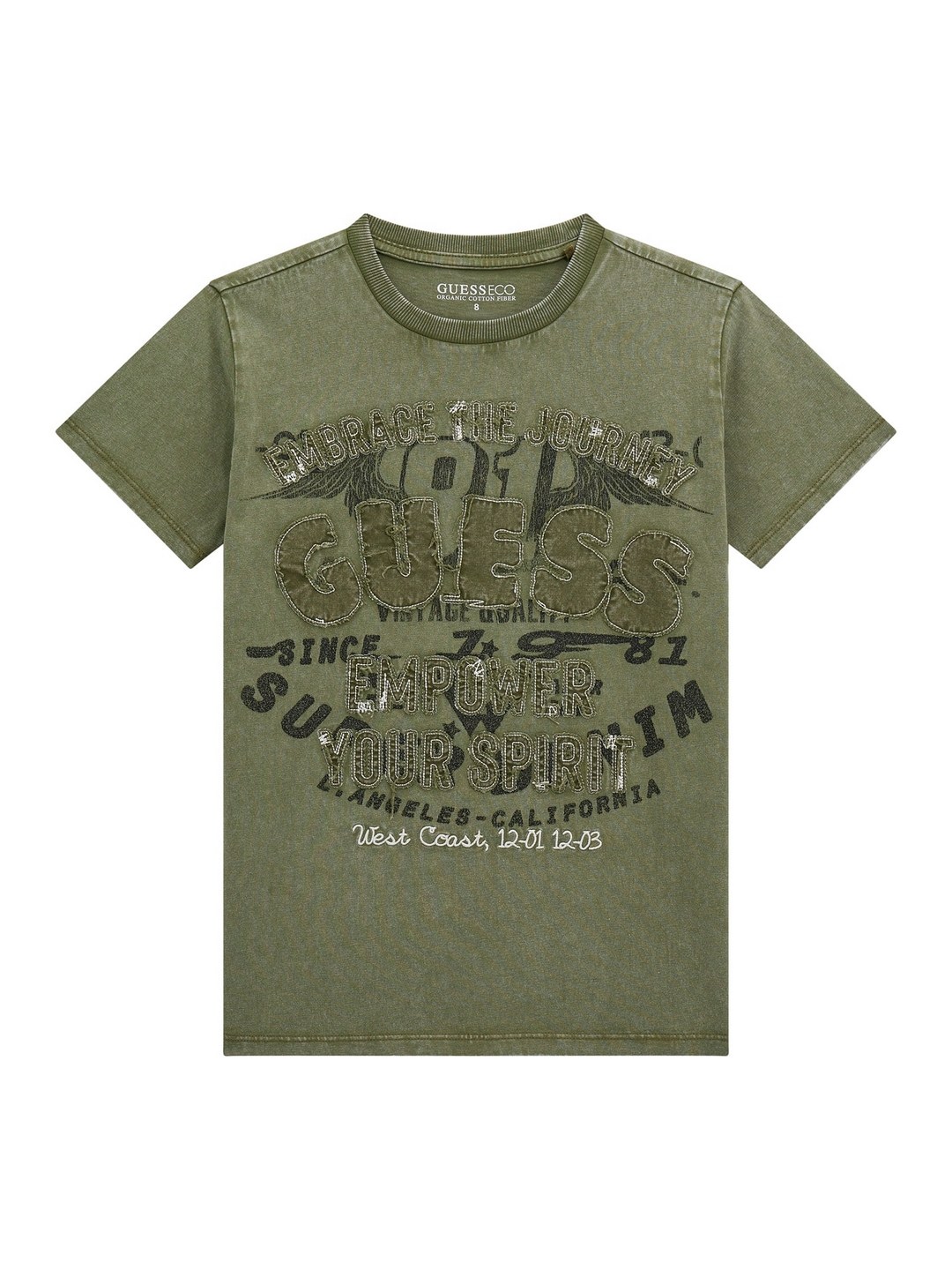 Army Olive Pure Cotton Printed T-Shirt