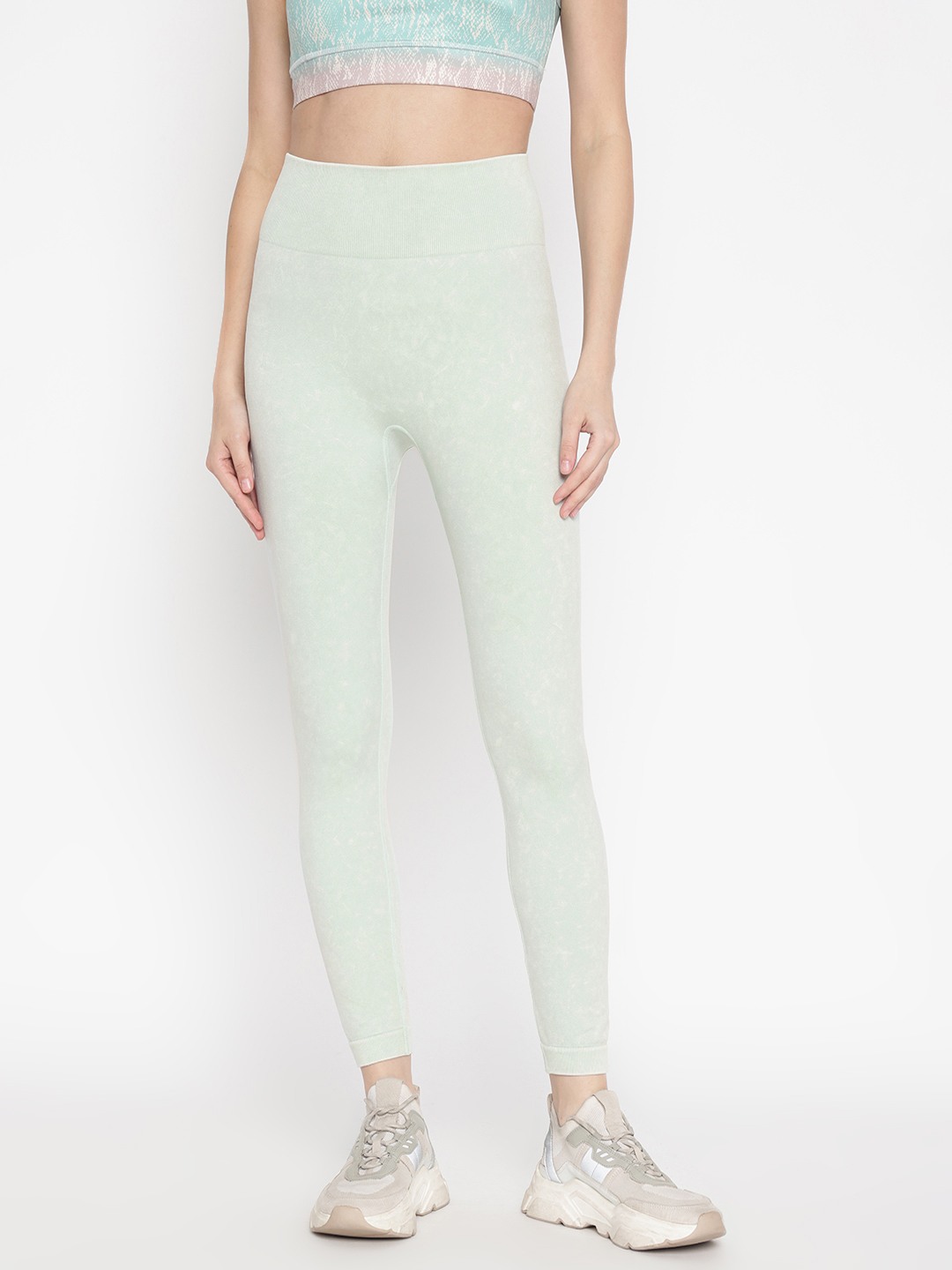 Light Green Solid Legging