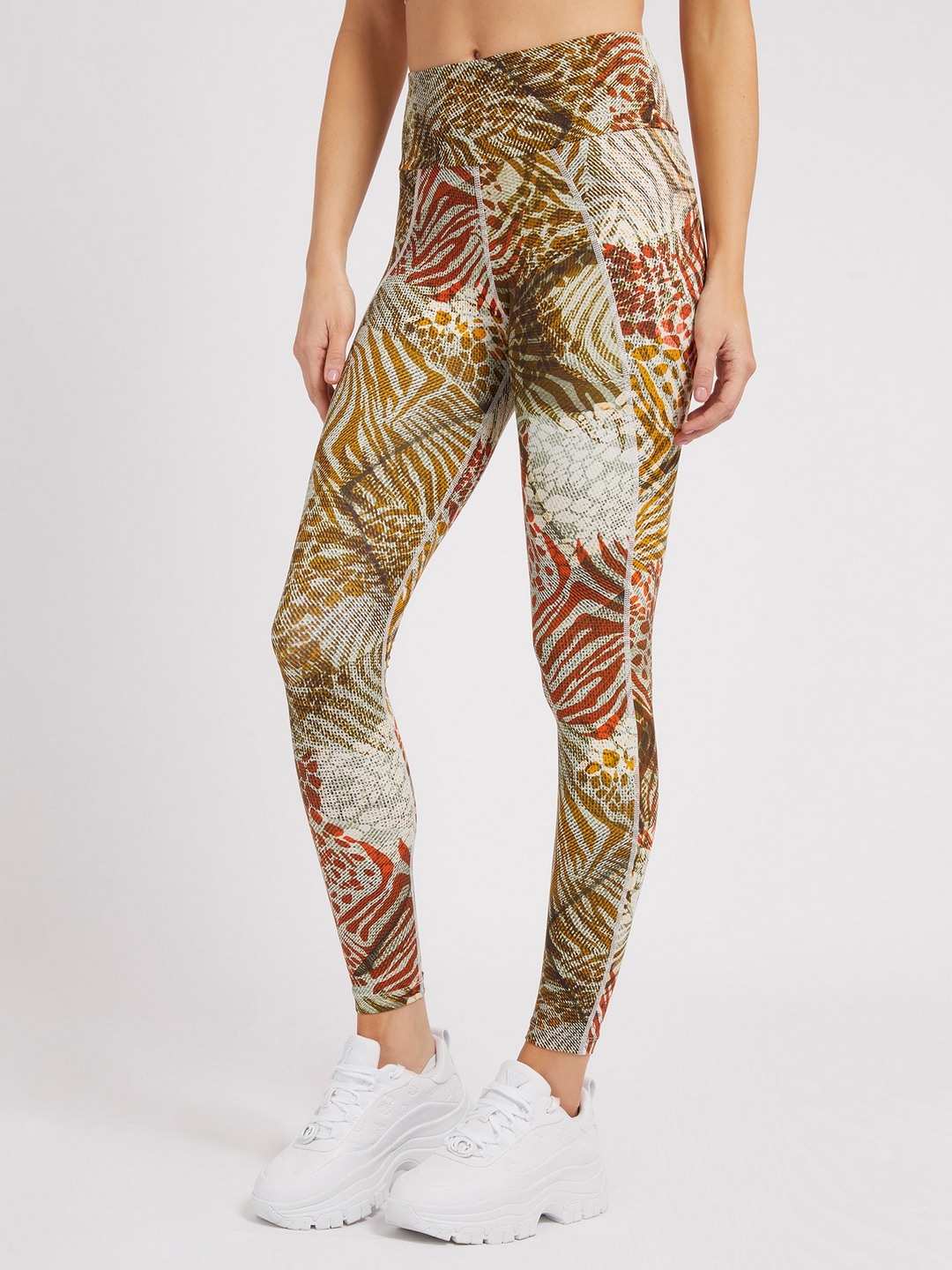 Multi Polyester Blend Printed Leggings