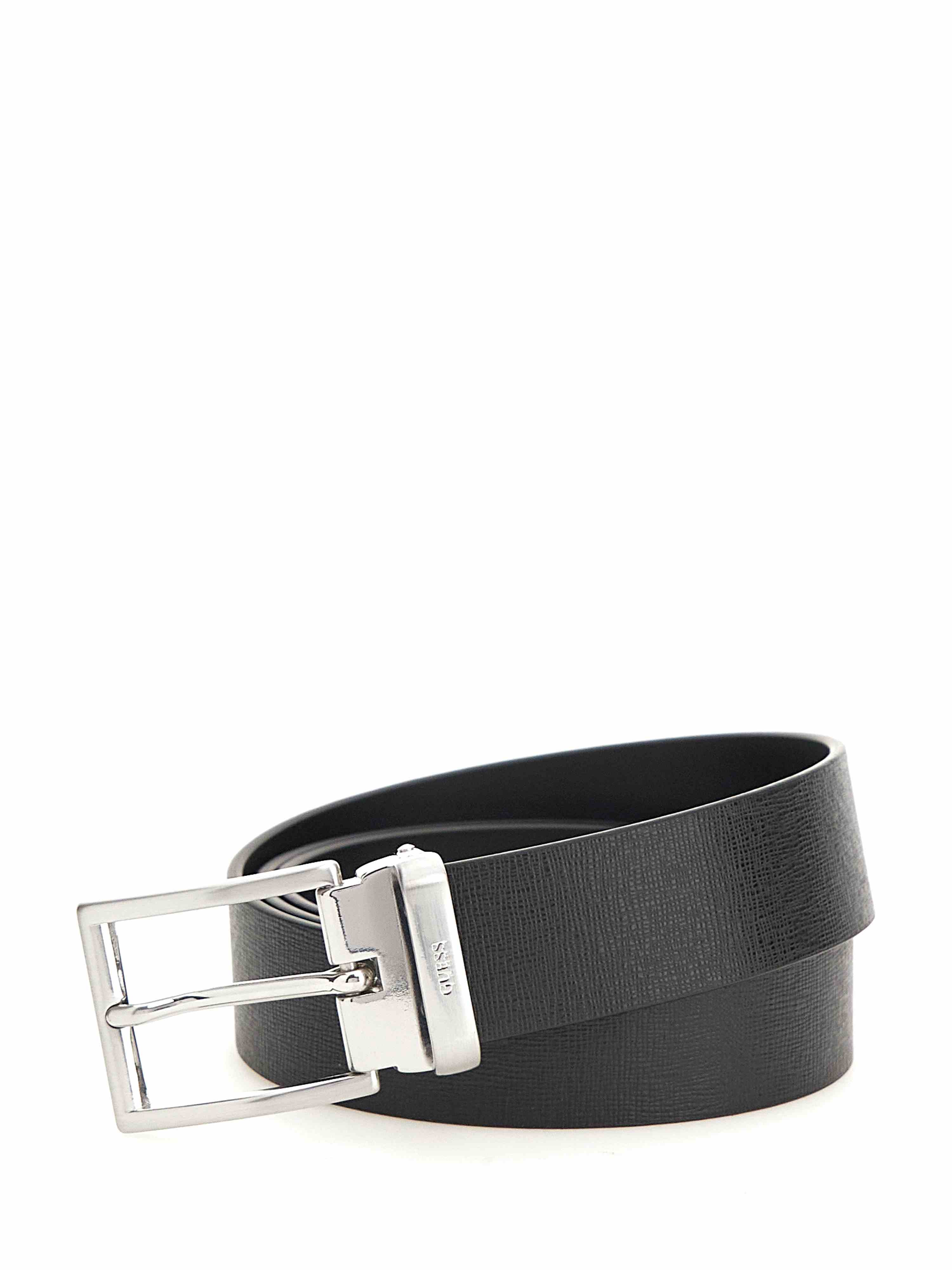 GUESS Black Leather Men Belts