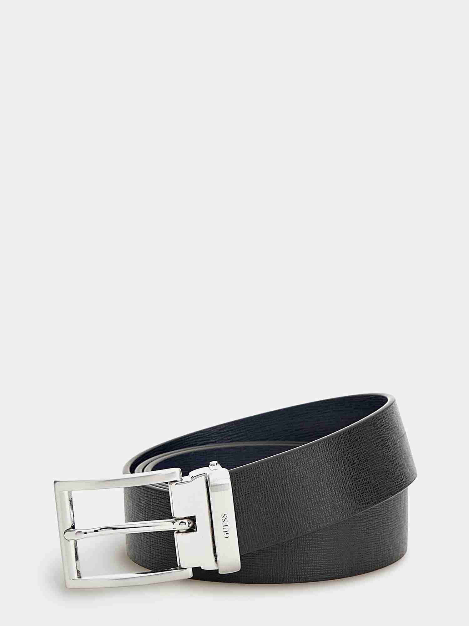 GUESS Black Leather Men Belts