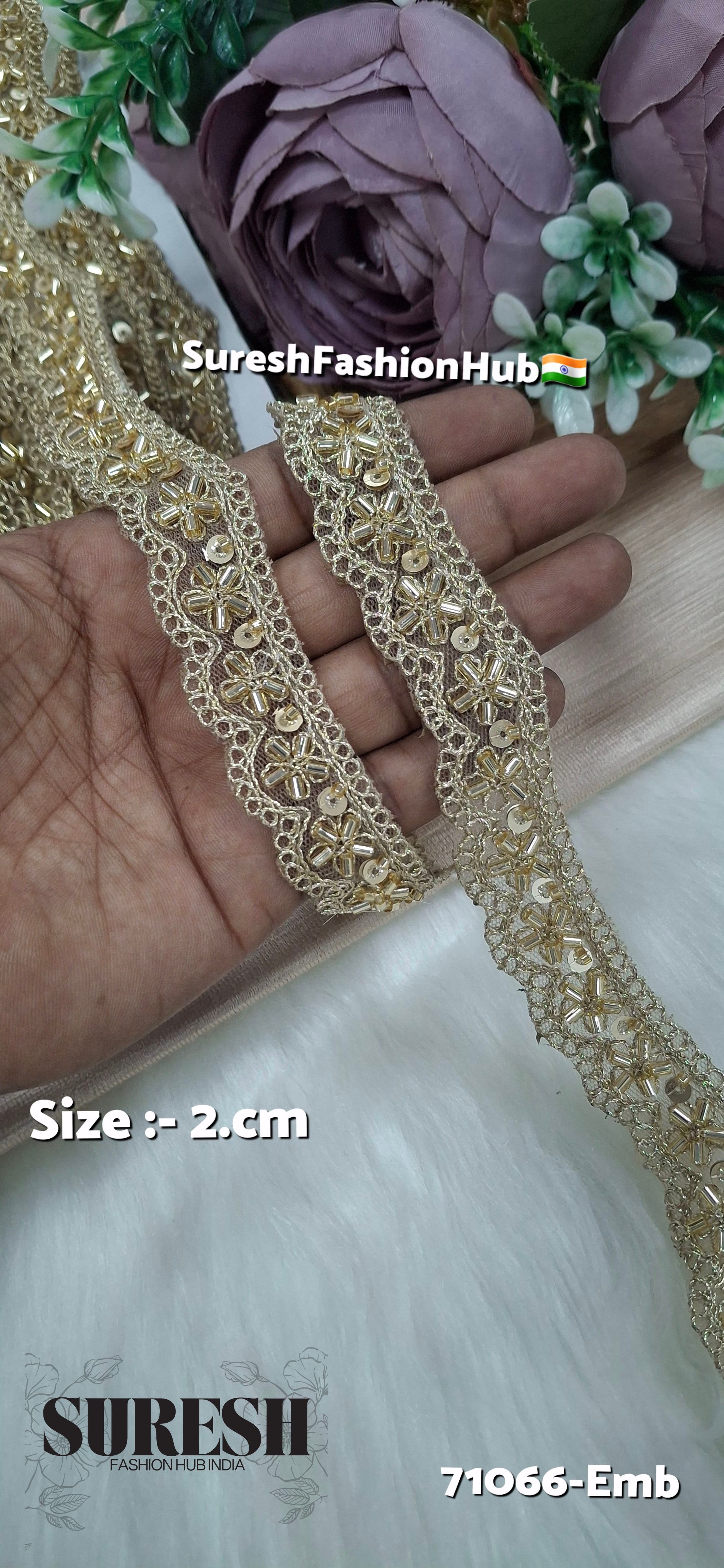 Pearl Elegant Scalloped Embroidery Lace