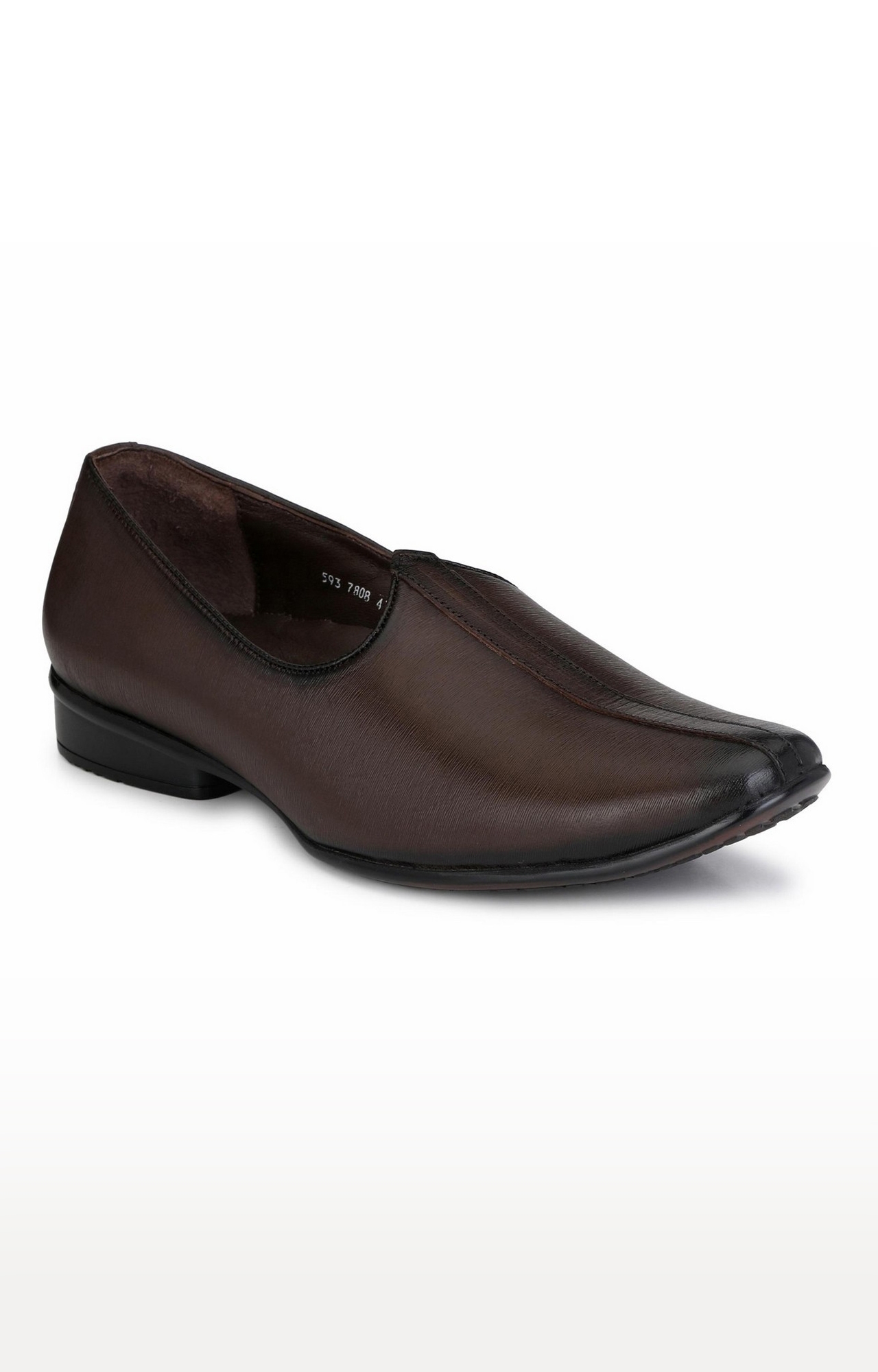 Hitz | Hitz Brown Leather Slip-On Formal Shoes for Men  0
