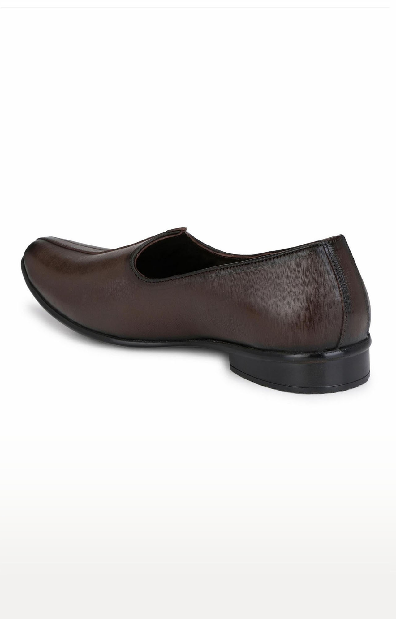 Hitz | Hitz Brown Leather Slip-On Formal Shoes for Men  1