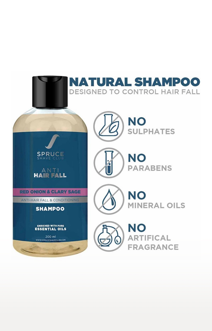 Spruce Shave Club | Spruce Shave Club Natual Anti Hair Fall Shampoo For Men | Red Onion & Clary Sage | Sulfate & Paraben Free 3
