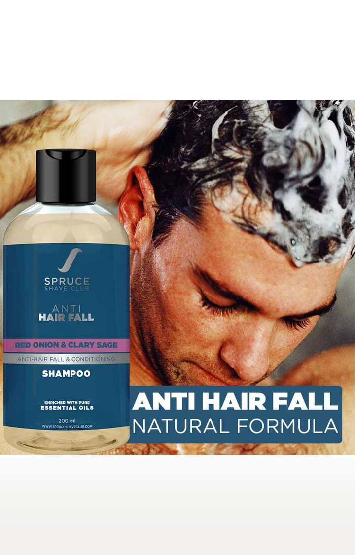 Spruce Shave Club | Spruce Shave Club Natual Anti Hair Fall Shampoo For Men | Red Onion & Clary Sage | Sulfate & Paraben Free 1