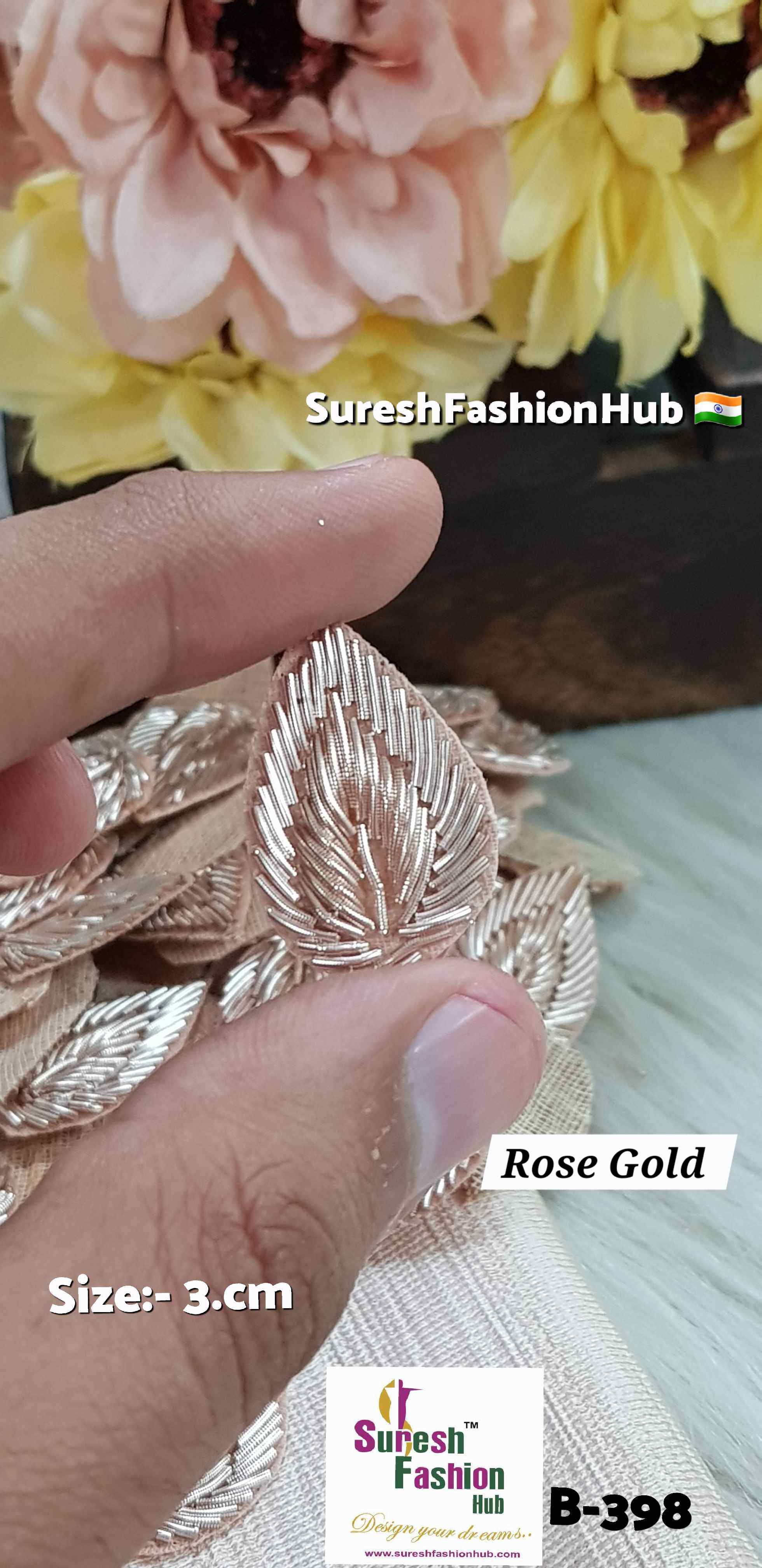 Rose Glow Diya Zardosi Saadi Buttie