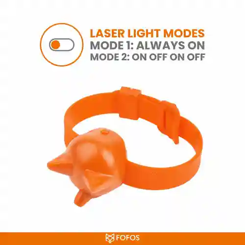 Barkbutler Fofos Rechargeable Laser Collar Smart Toy for Cats 34 CM / 13 IN