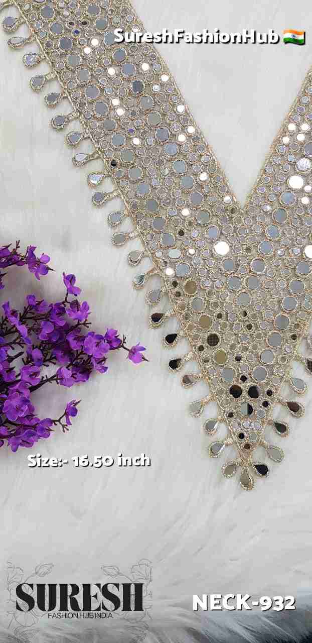Pearl Mirror Cutwork Hanging Neck Design – N-932
