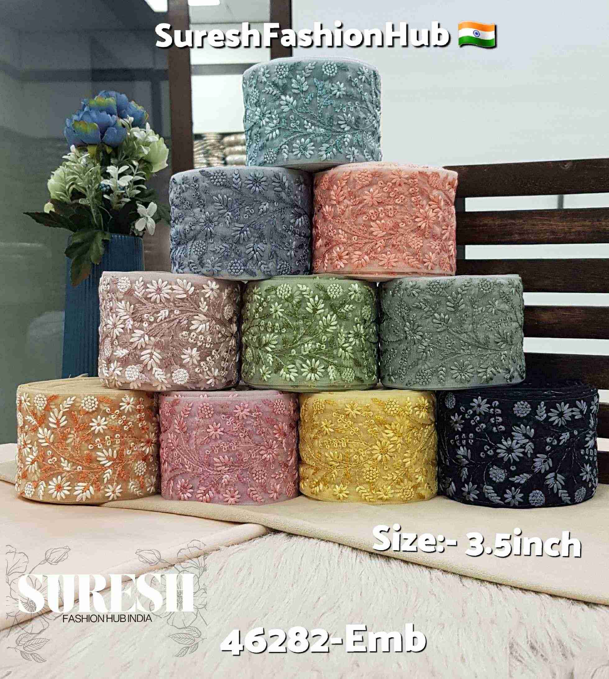 Tone-to-Tone Floral Net Lace