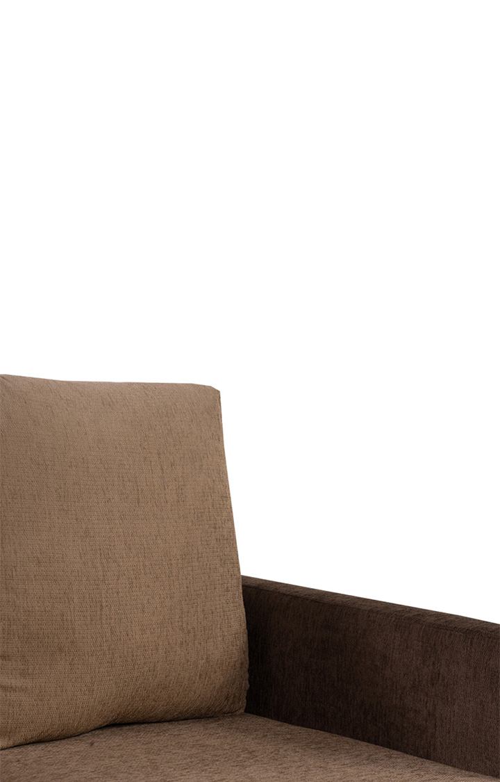 neudot Saya LHS Sectional Sofa for Living Room |6 Person Sofa| Premium Fabric with Cushioned Armrest | 12 Months Warranty| Solid Wood Frame| 6 Seater in Saya Duo Brown Color DIY(Do-It-Yourself)