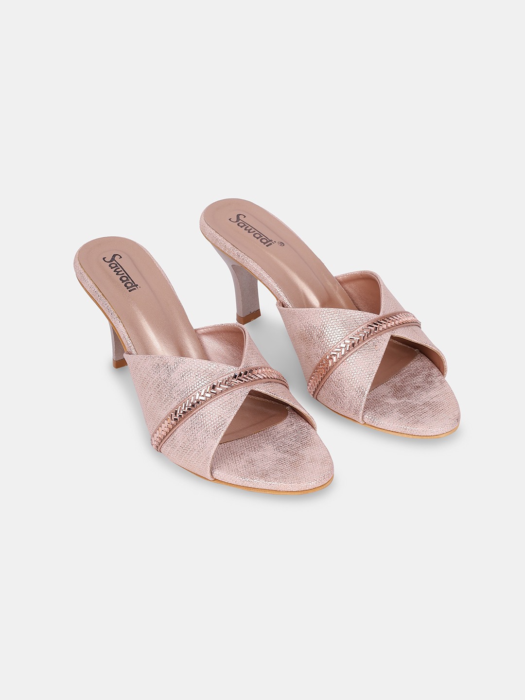 Elegant Sawadi Women's Open-Toe Kitten Heel Sandals - Shop Stylish & Comfortable Heels at Sawadimart
