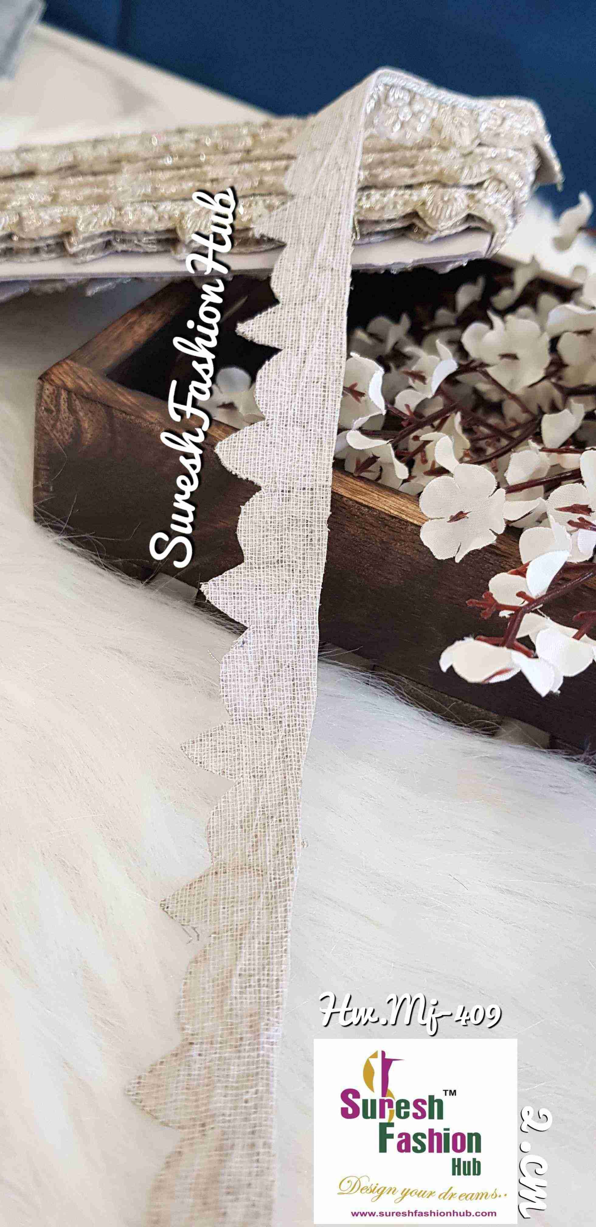Handmade decorative  Unique Scallope Water Gold Ribbon