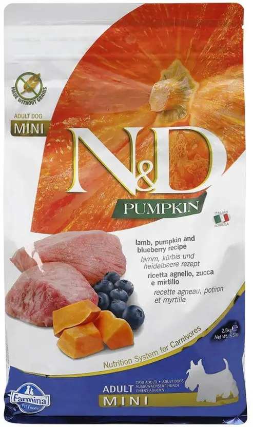 N & D Grain Free Pumpkin Lamb And Blueberry Adult Mini 800g