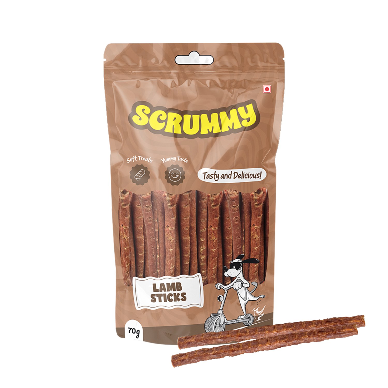 Scrummy Lamb Stick Dog Treats 70g