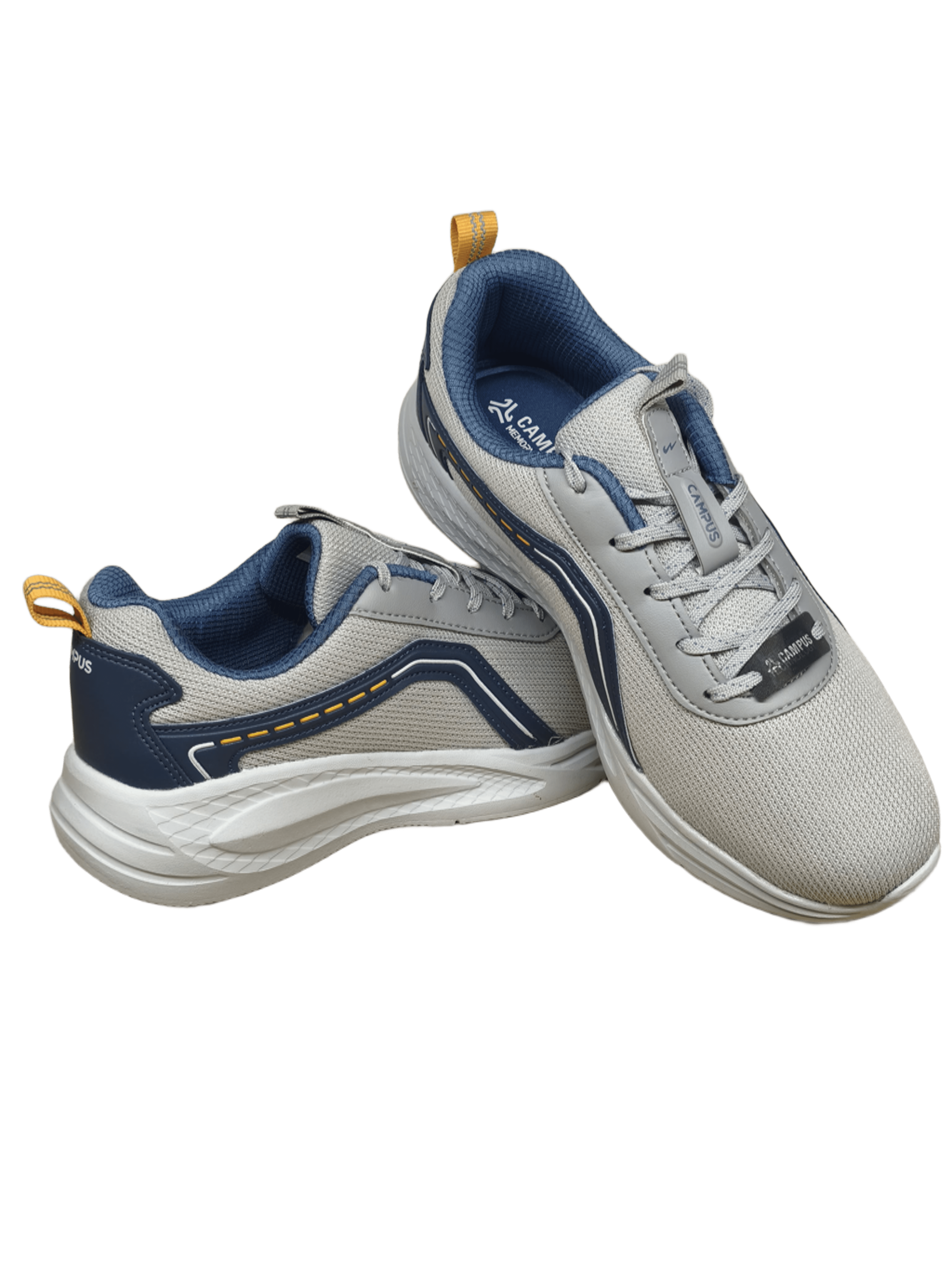 Campus Men's Grey Micro-Fabric Athletic Sports Shoes