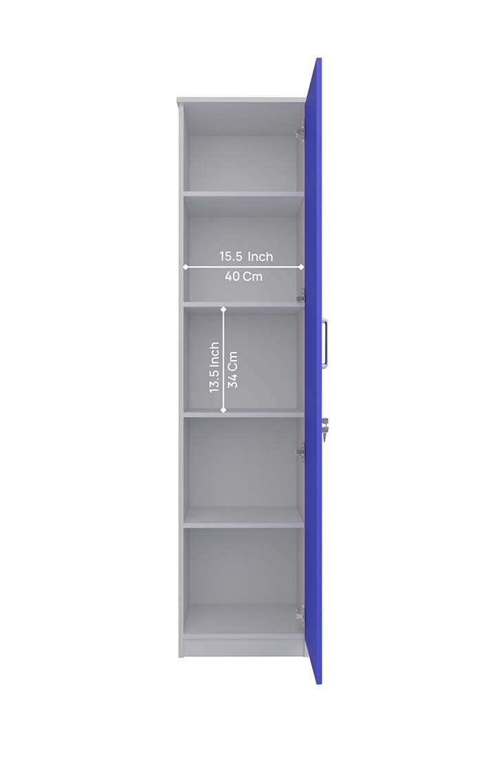 Adona Single Door Wardrobe - Blue