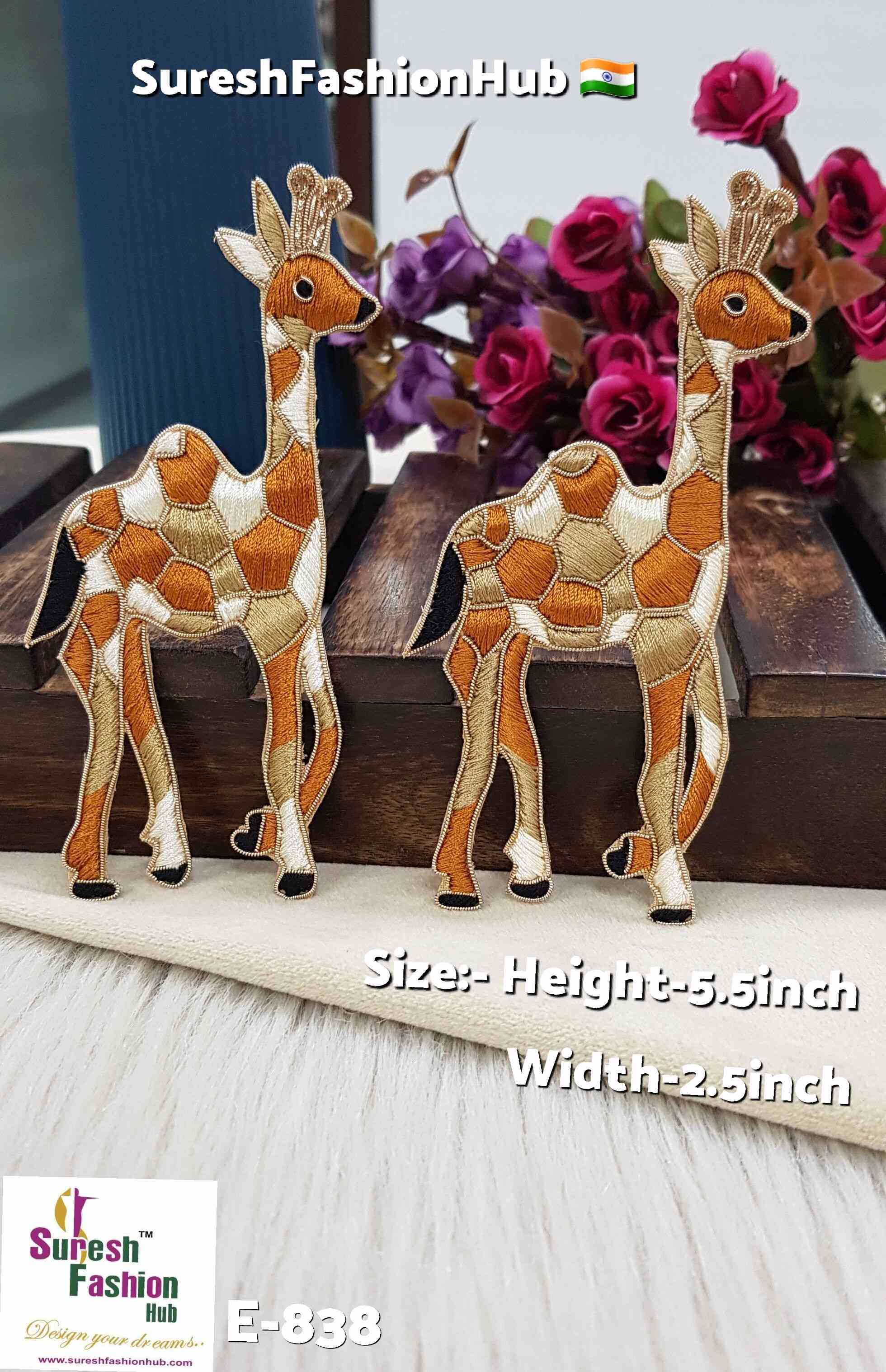 Left-Facing Handmade Zardosi Threadwork Camel