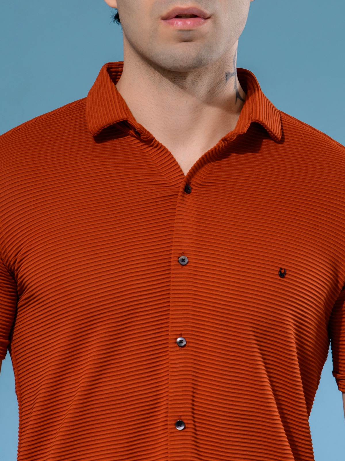 ALBION MENS NEW GARAGE 3 (RUST) SHIRT