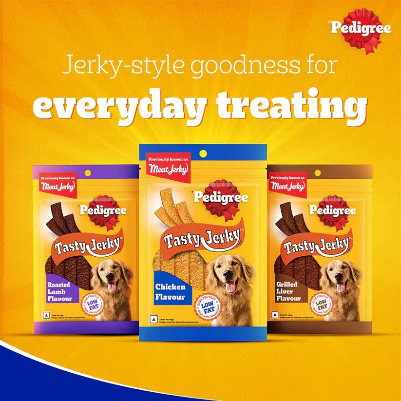 Pedigree Tasty Jerky Adult Grilled Liver Dog Treat - 70gm