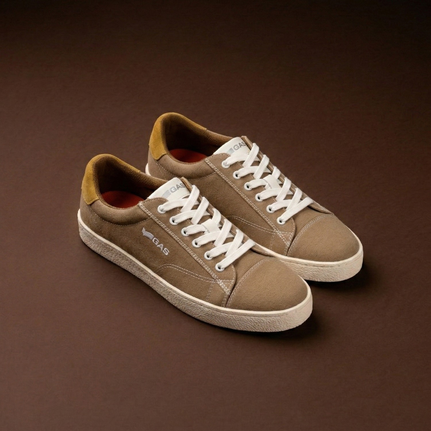 GAS Men Alpha-77 Brown Sneakers