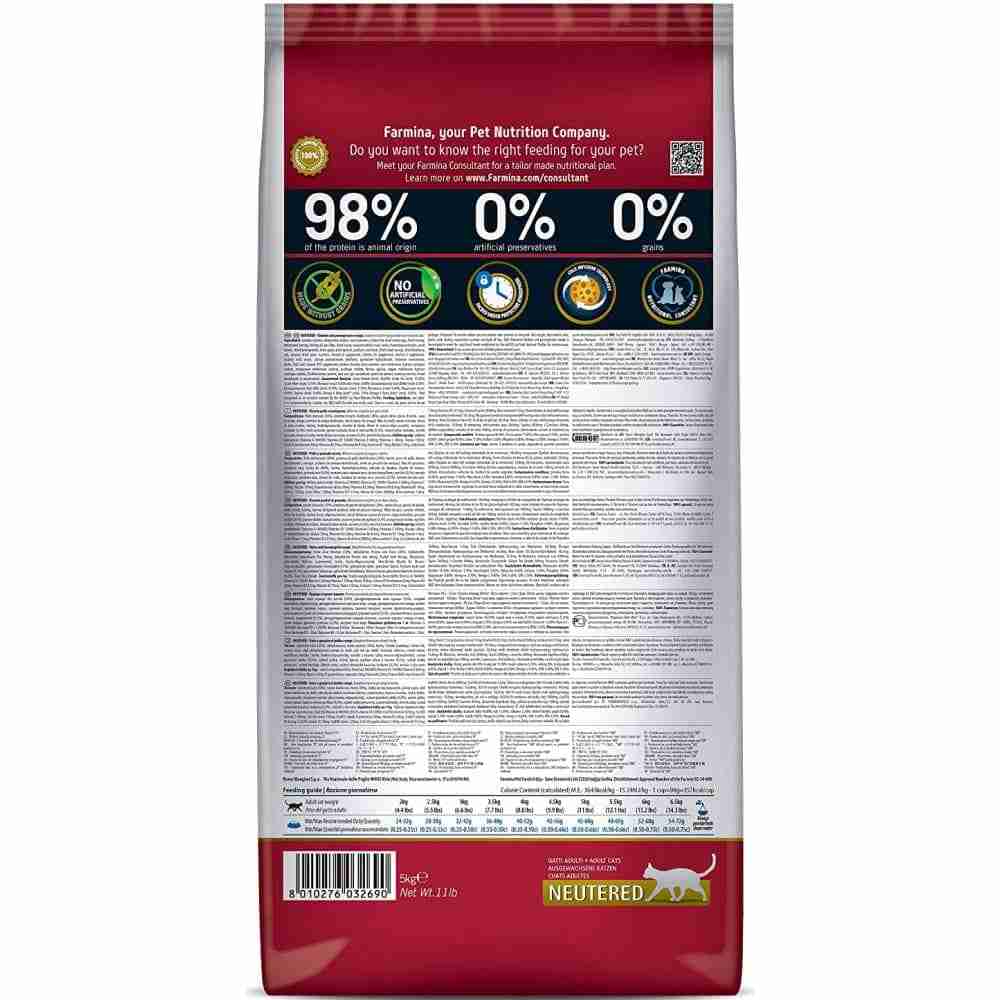 Farmina N&D Grain Free Chicken & Pomegranate Adult Neautered Cat Dry Cat Food