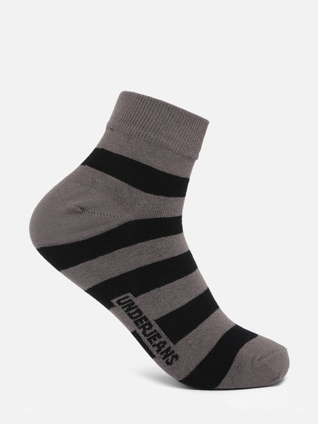 Underjeans Men Assorted Ankle length (Non terry) Socks Pack of 2