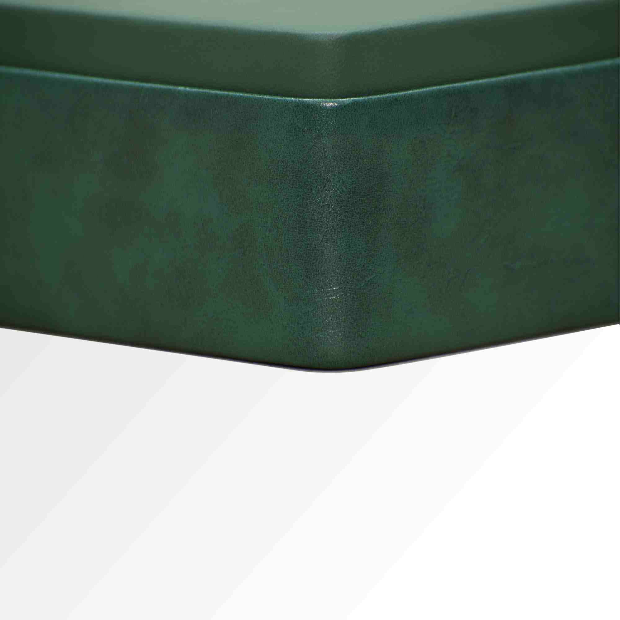 Tissue Box Holder for Home and Office in Premium Faux Leather | Size: 9.5 x 4.5 x 2.5(H) Inches | Moderno | Olive Green