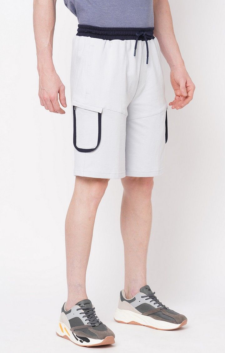 Men's  Slim Fit Cotton Grey Shorts