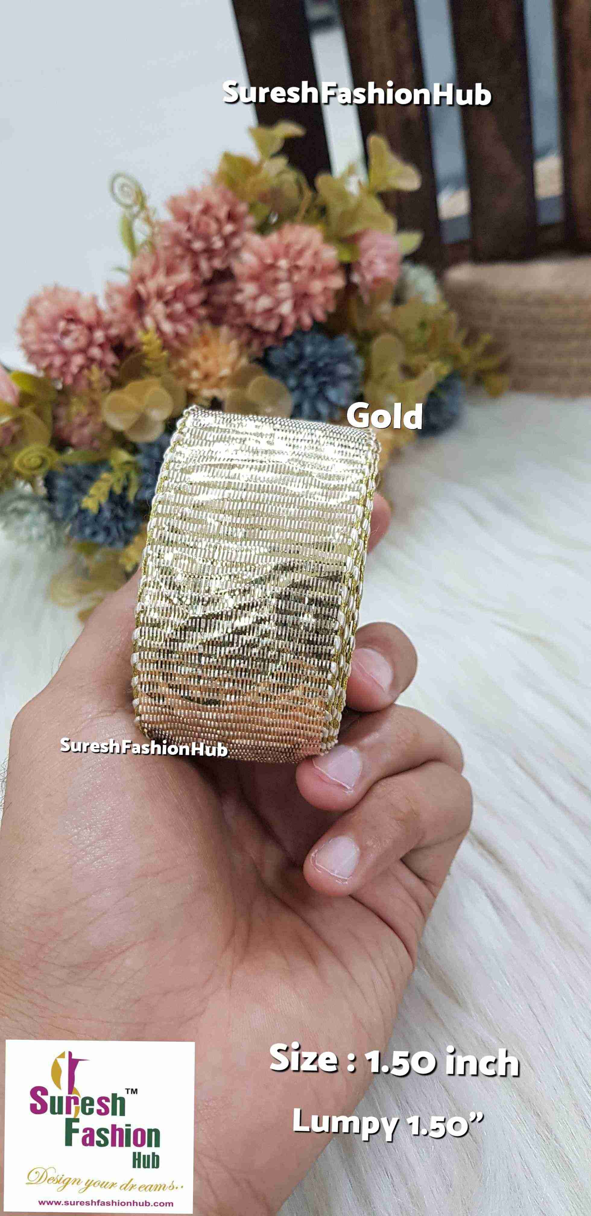 Golden Lampi Gota Border 1.5 '' inch