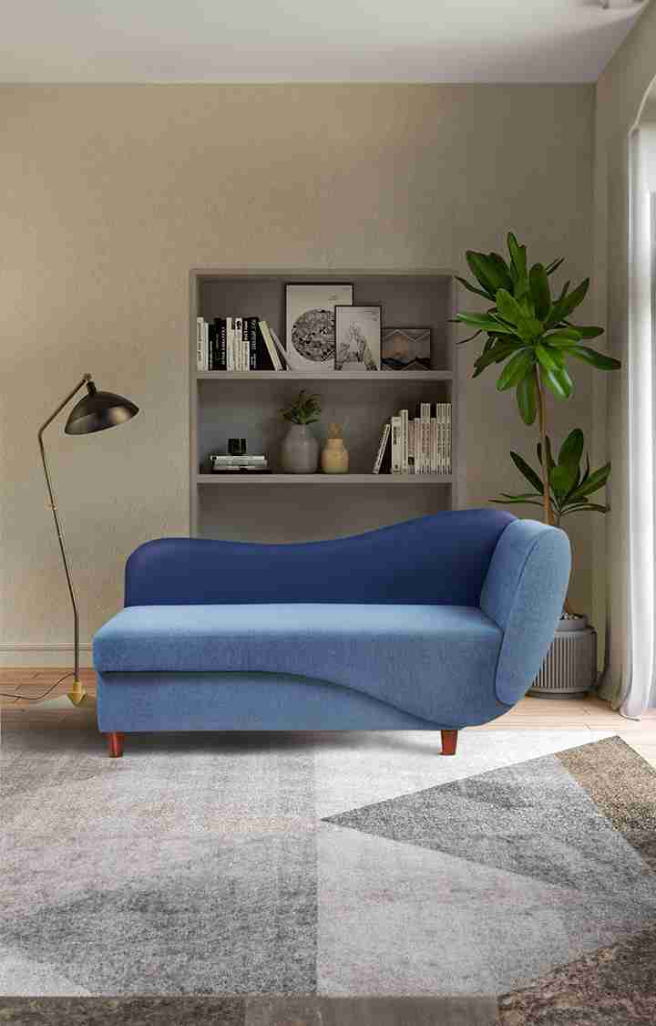 Viva Storage RHS Chaise Lounger Mirage Blue Colour