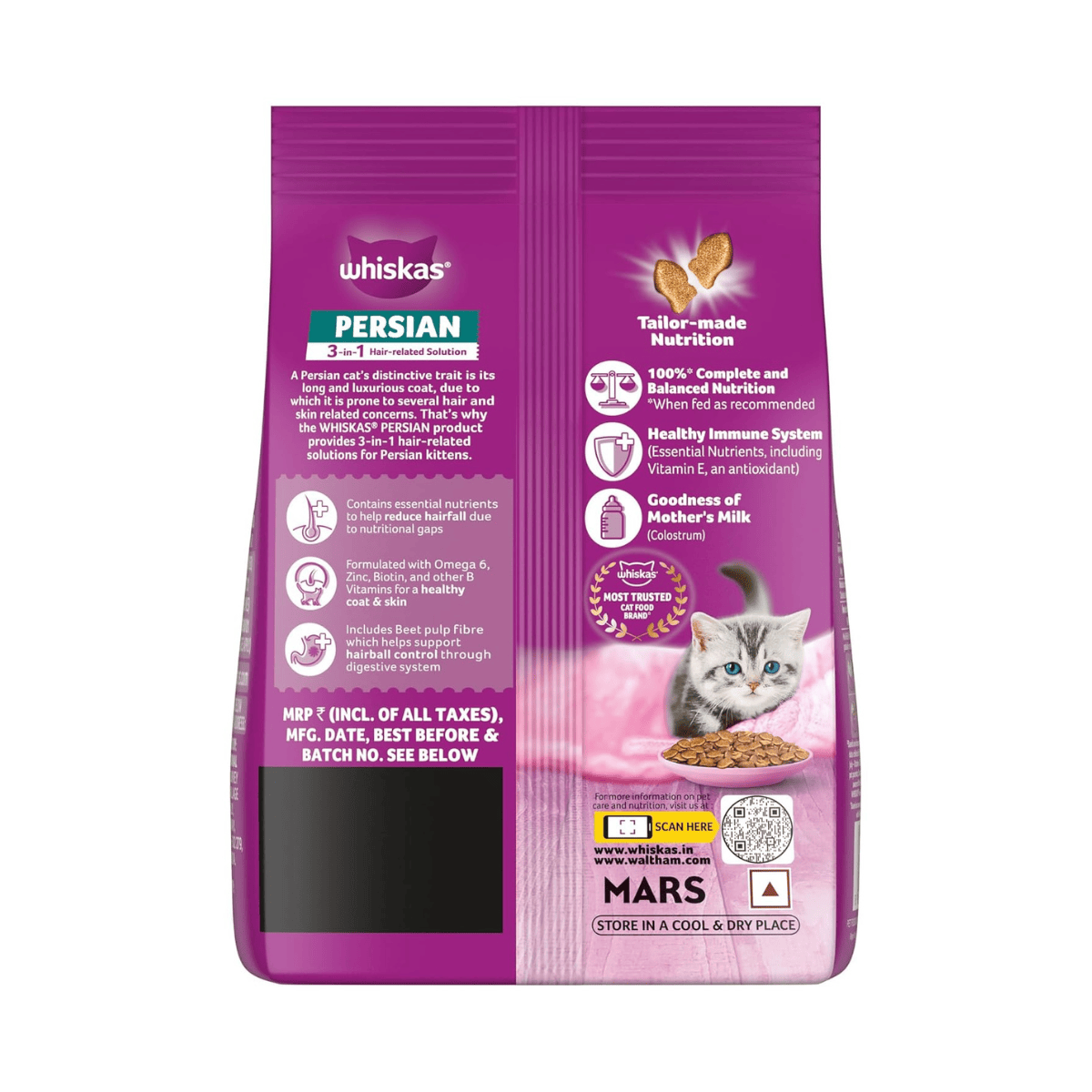 Whiskas (2 to 12 months) Persian Kitten Cat Dry Food