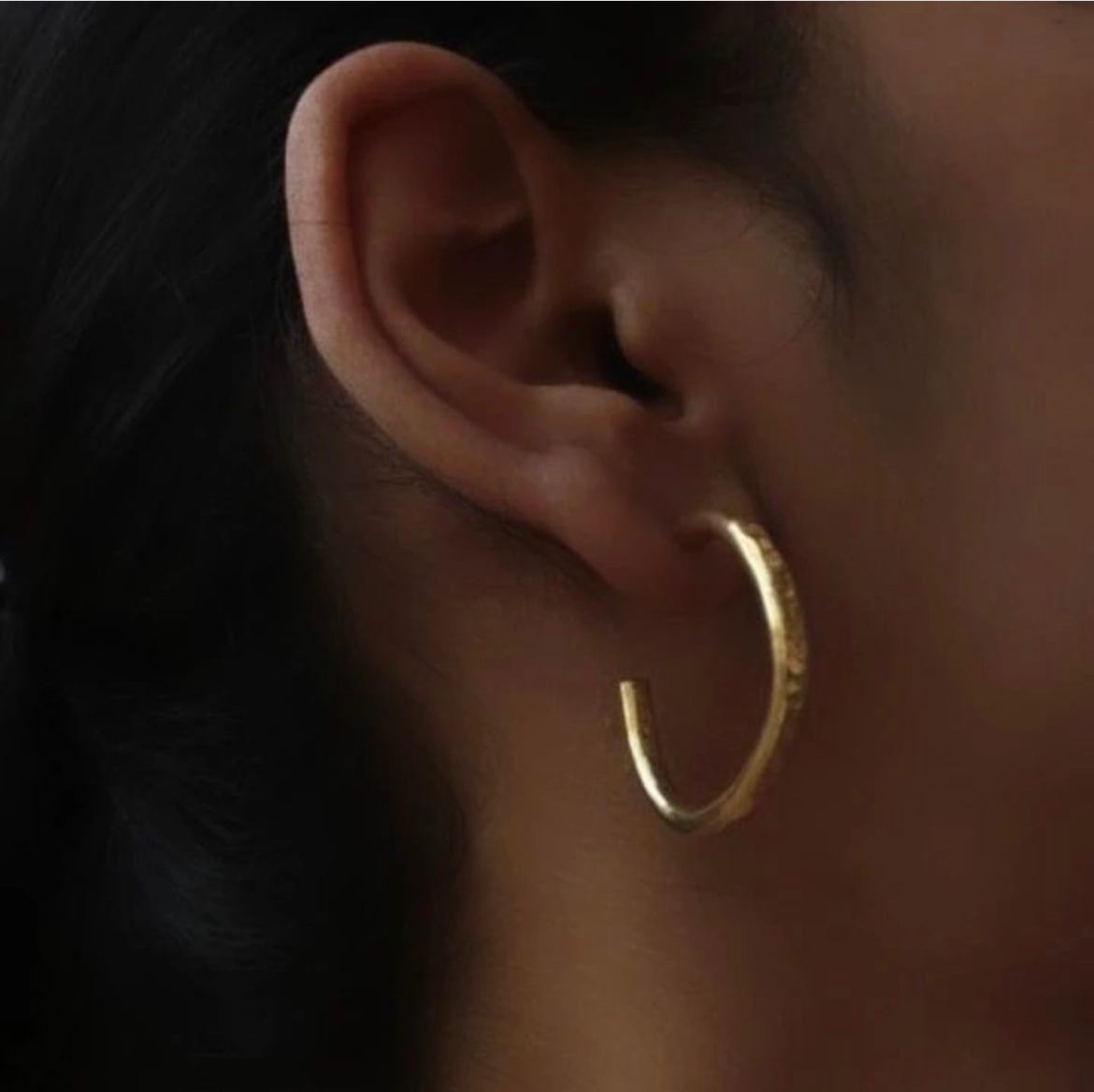 Shop handmade brass mini hoops and elevate your everyday style.