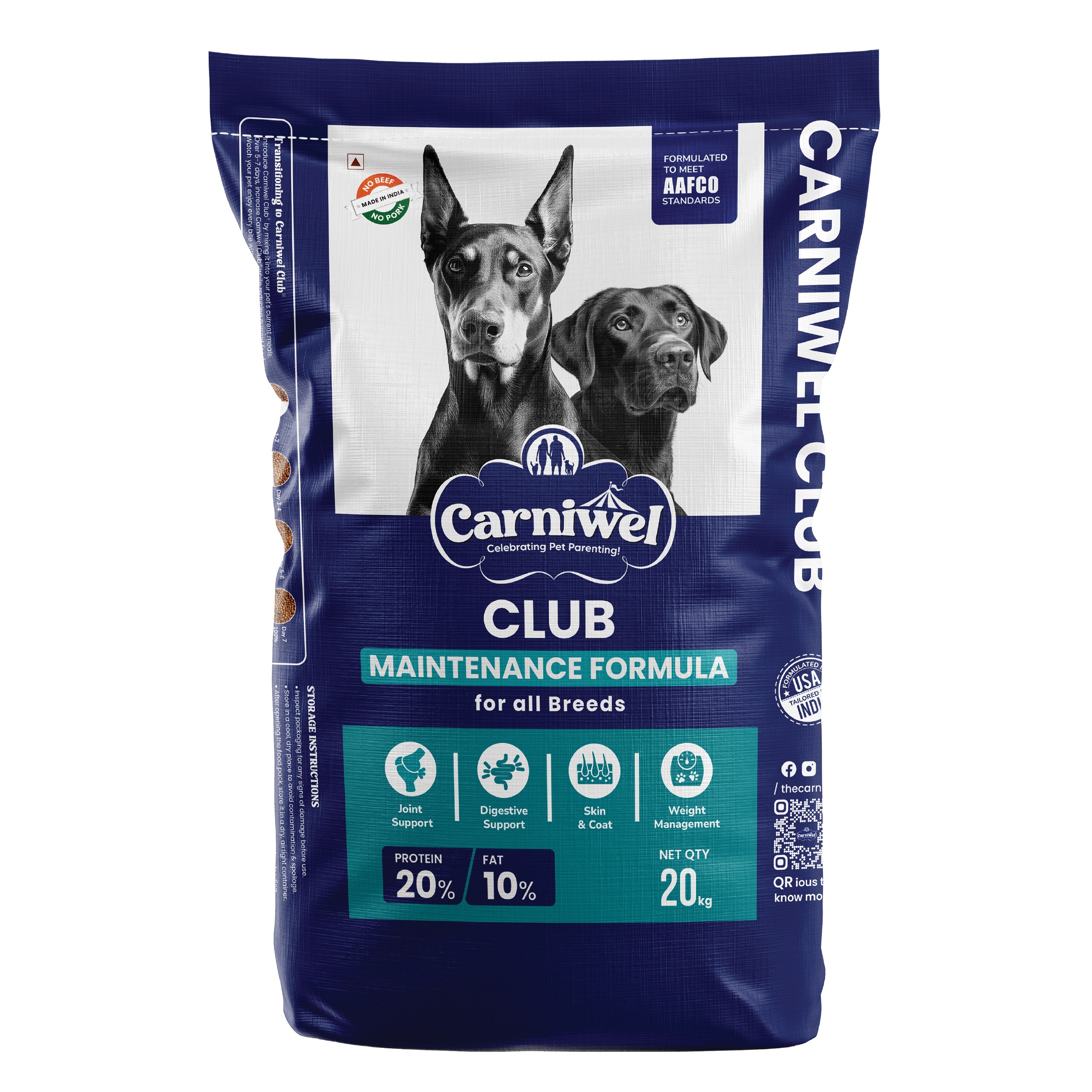 Carniwel Club Maintenance Formula for All Dog Breeds, 20 kg