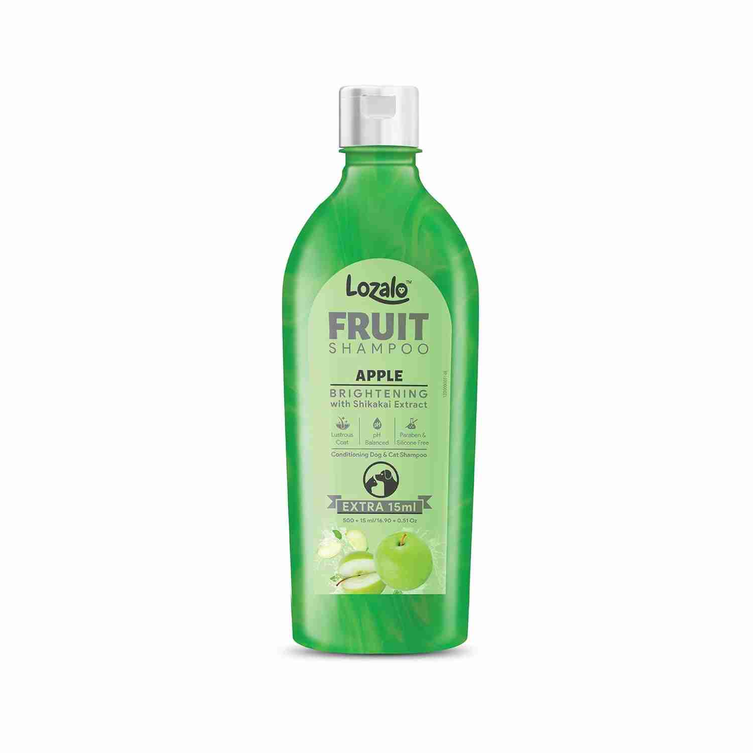 Lozalo Fruit Shampoo for Dogs & Cats 515 ml, Apple