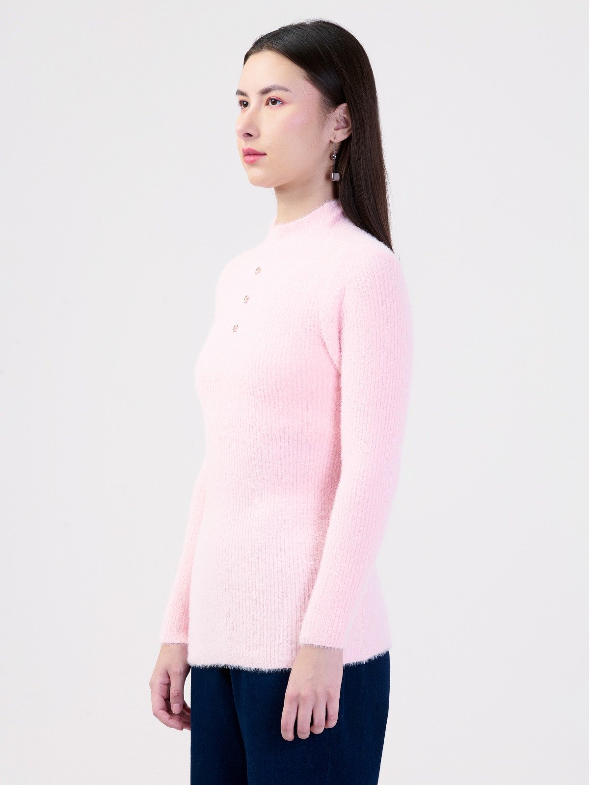 ALBION LADIES PINK TOP (WOOLEN)