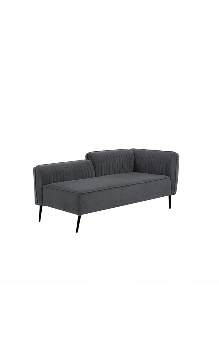 neudot Diva RHS Sofa Chaise Lounger with Golden Legs for Living Room|Bedroom|2 Person Sofa|Diwan|Premium Fabric | Solid Wood Frame|2 Seater (Colour : Graphite Grey (DIY))