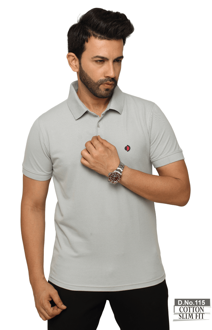 One Denim Plain Men's Polo Denim T-Shirts Cool