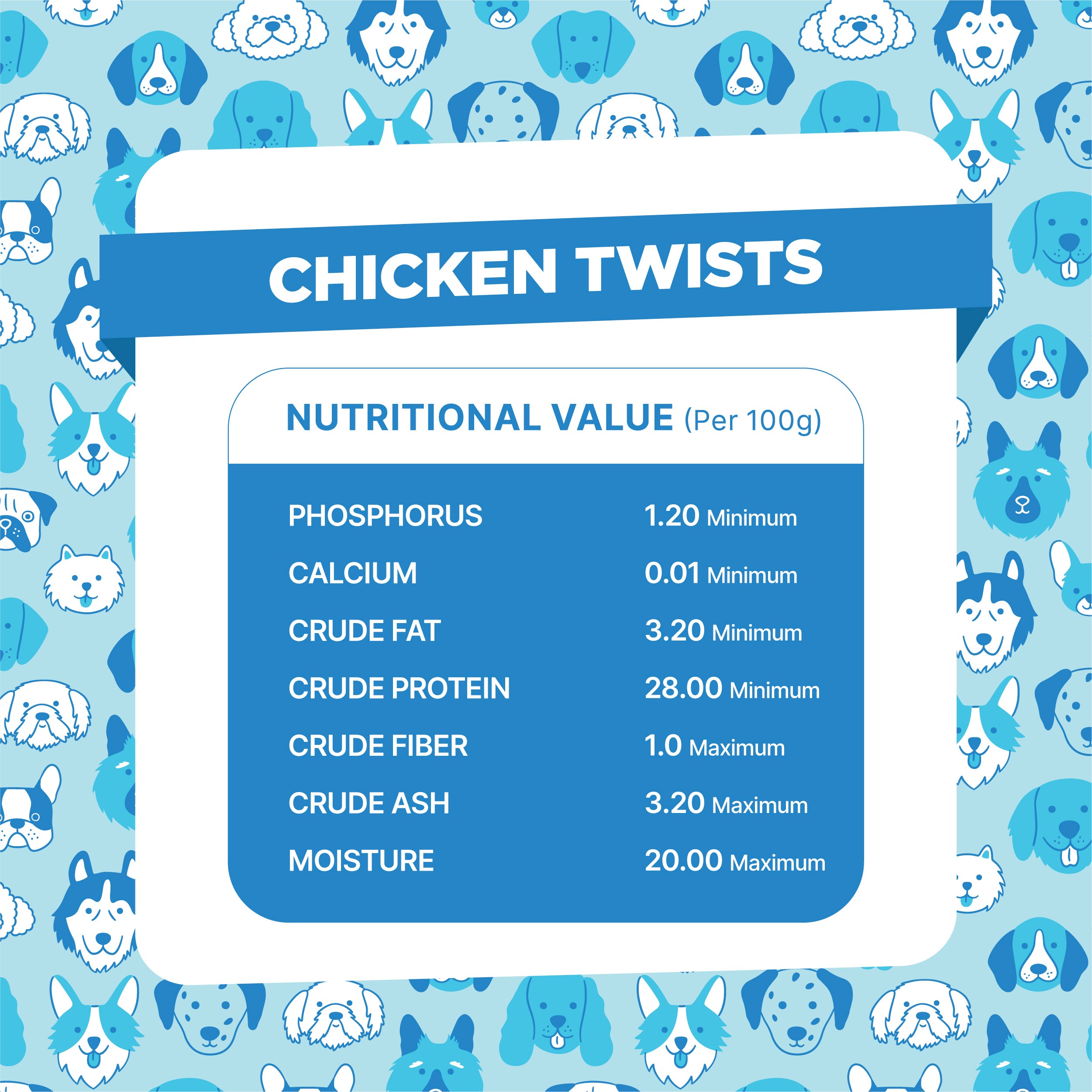 Snackers Chicken with Fiber Stick Twists for Dogs (12 cm, 1.2 cm, 70 g)