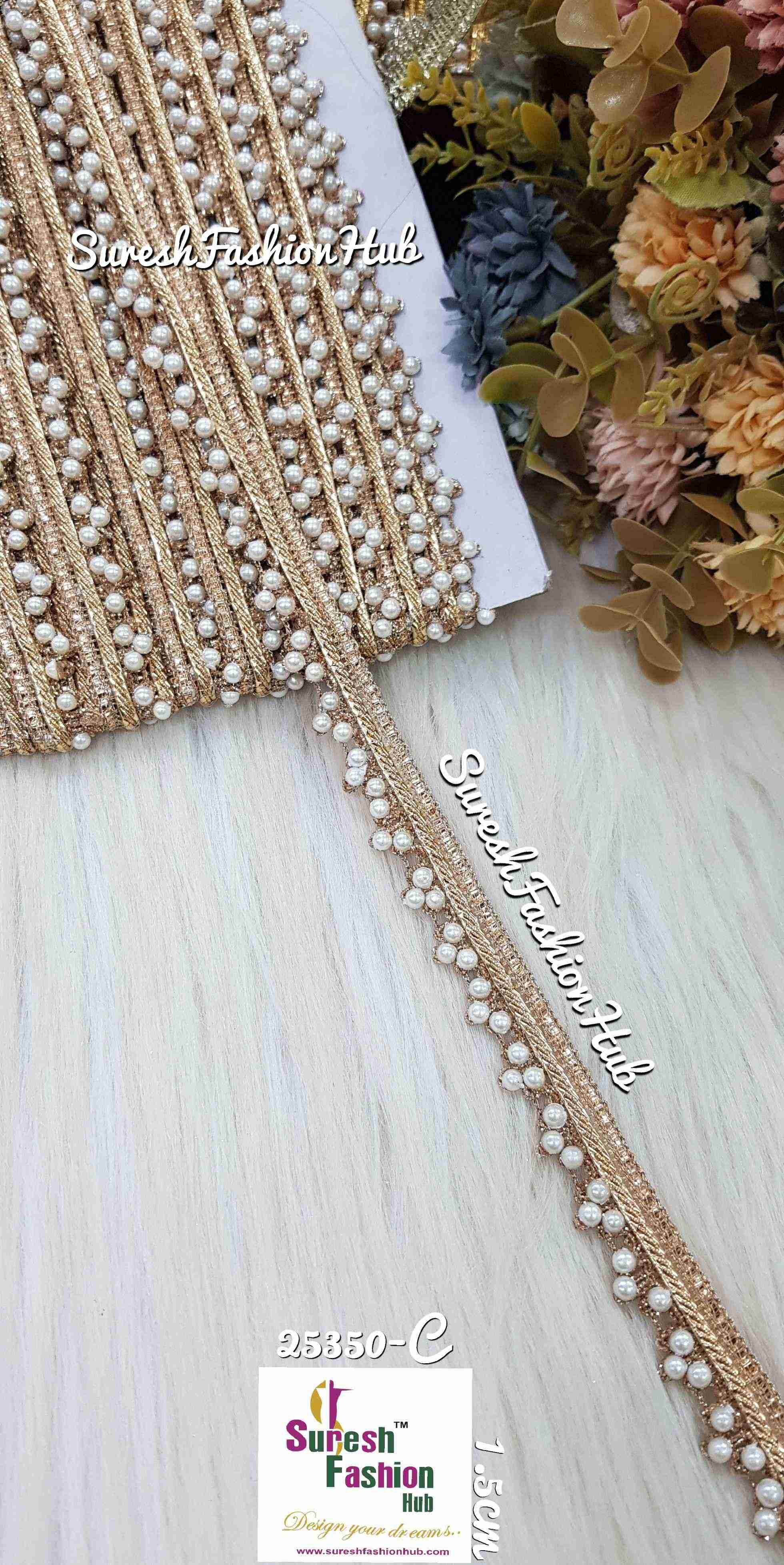 Pearl Elegance Jhalar Border Lace