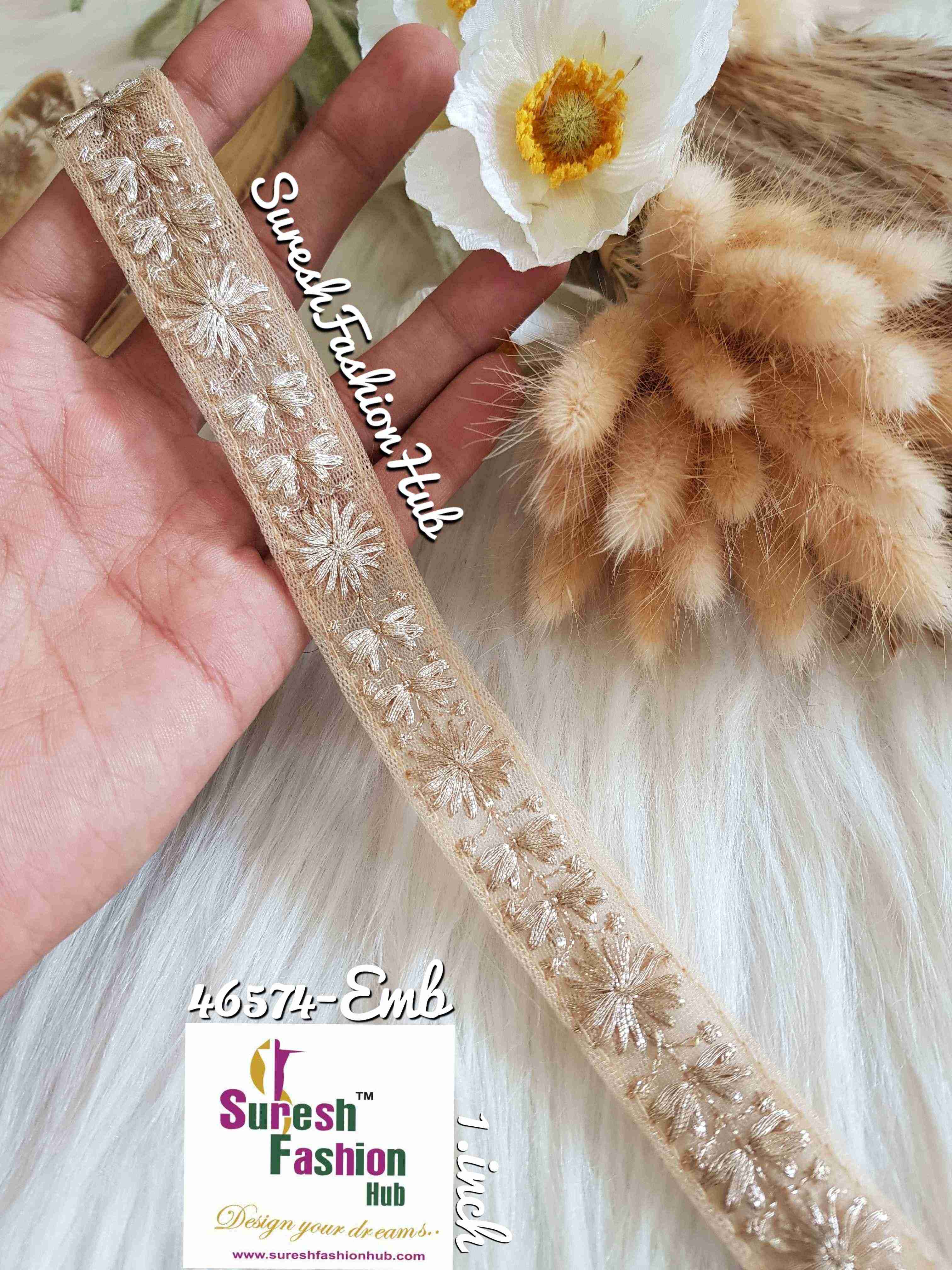 Pearl Blossom Floral Embroidery Lace