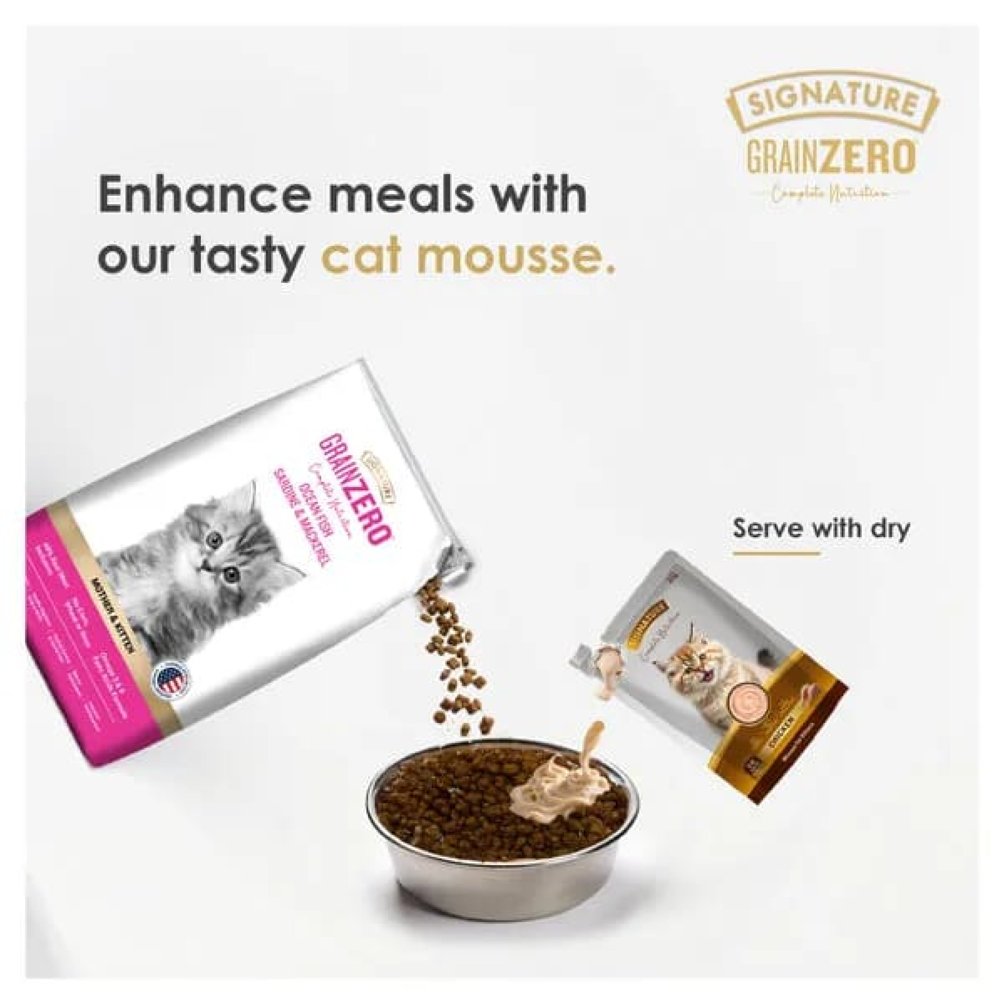 Signature Grain Zero Adult Cat Wet Mousse, 80g