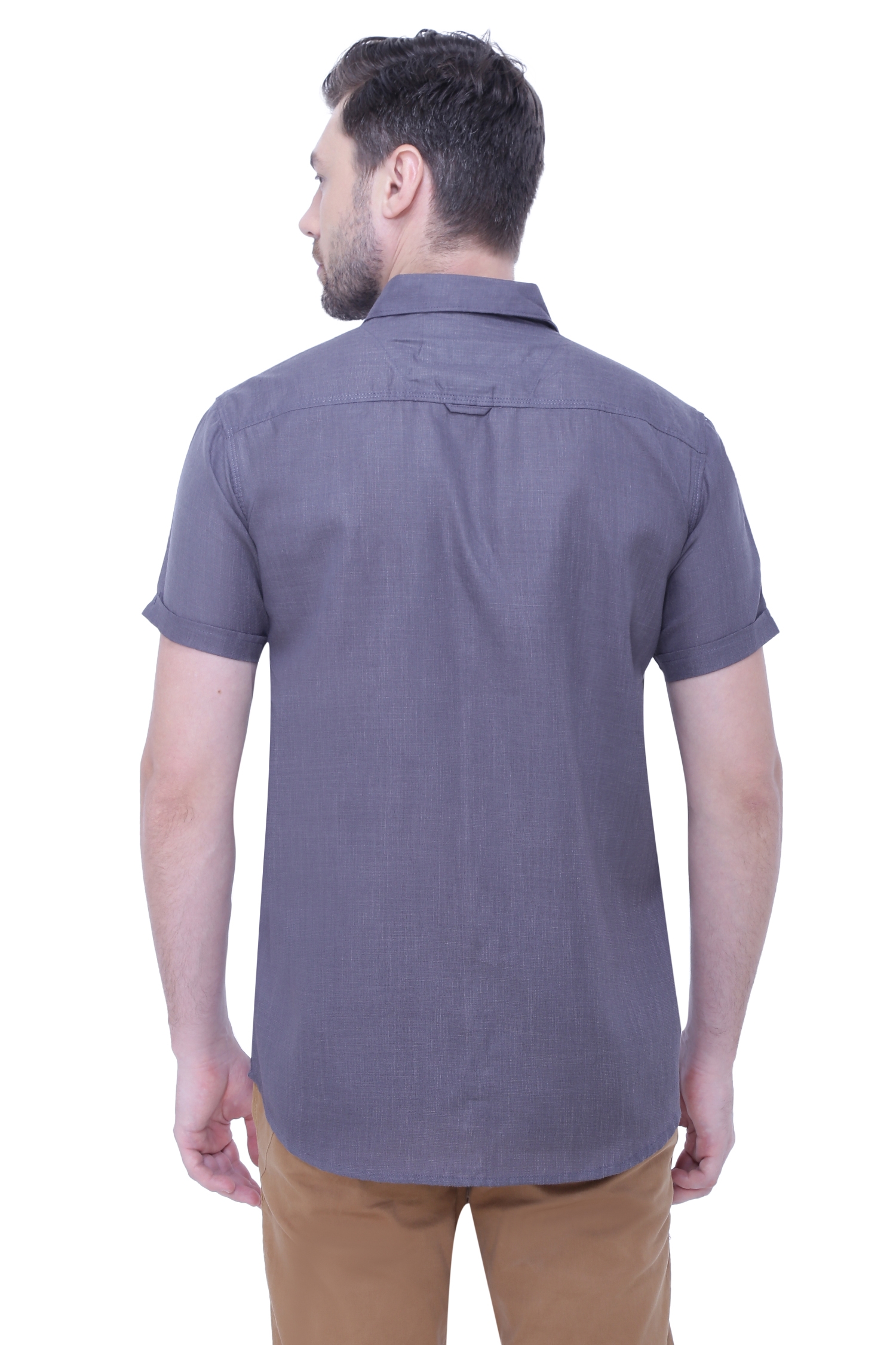 Kuons Avenue | Kuons Avenue Men's Linen Blend Half Sleeves Casual Shirt-KACLHS1221 2