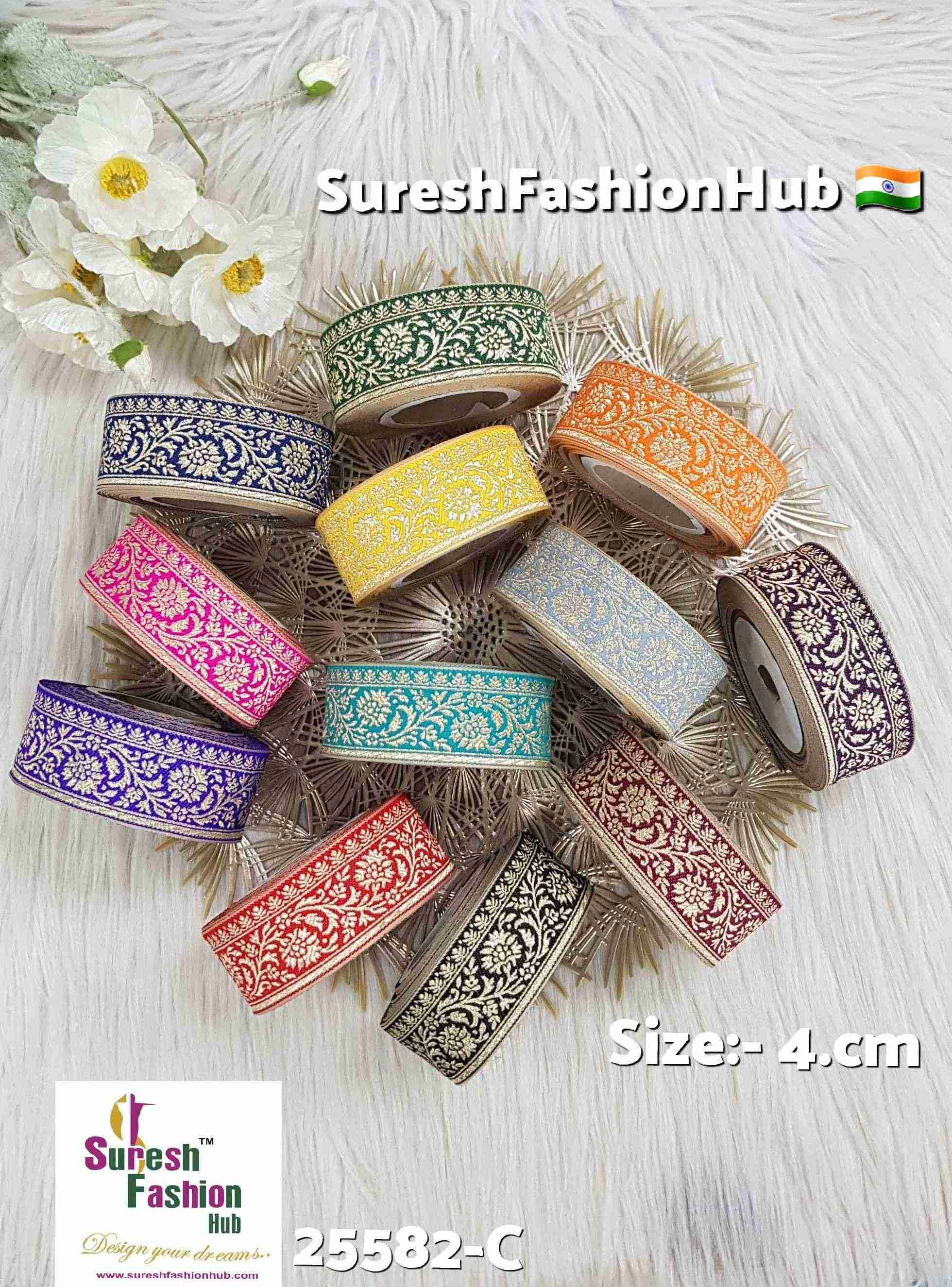 Tone-to-Tone Floral Banarasi Lace