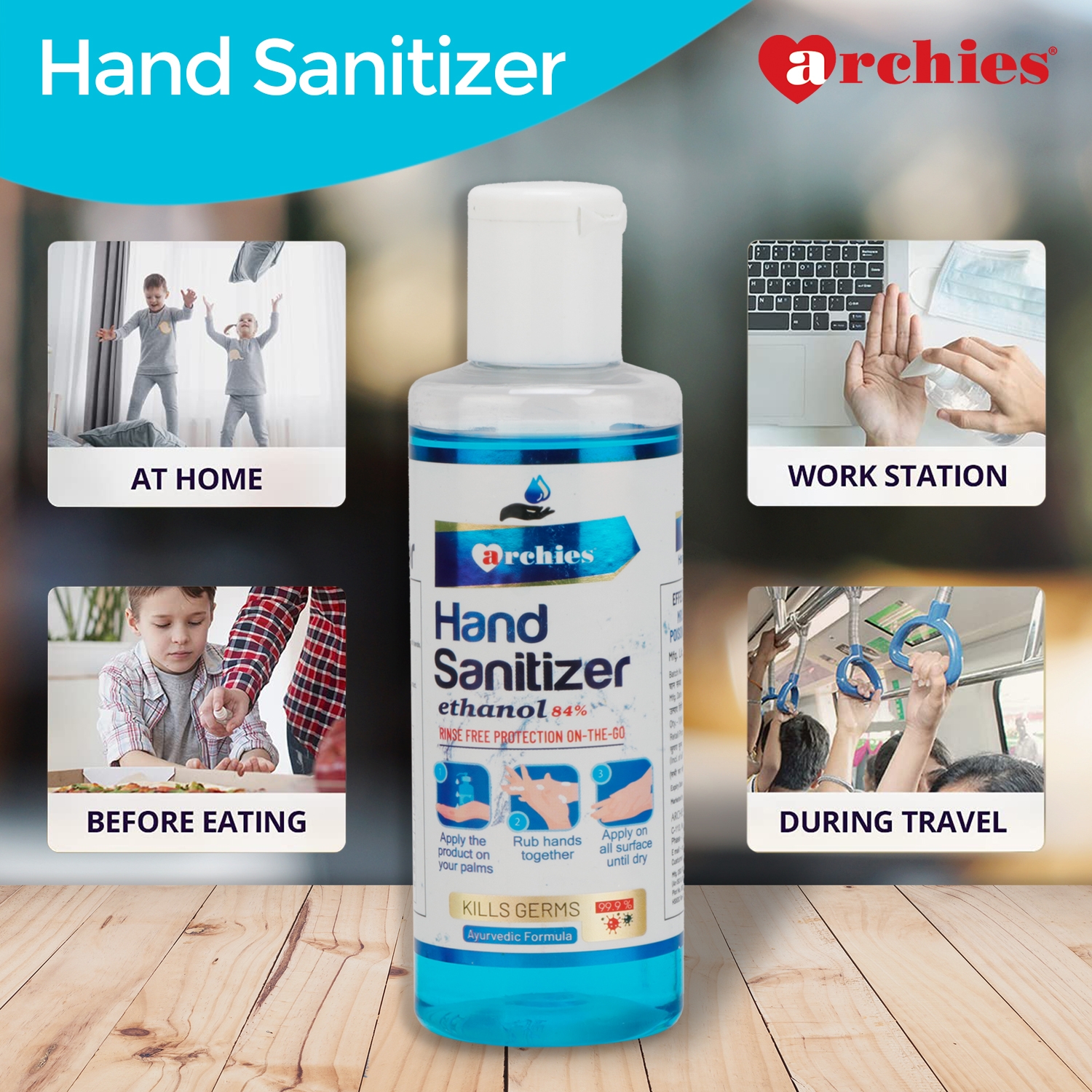 Archies | Archies Hand Sanitizer Combo Pack 100ml x 5 2