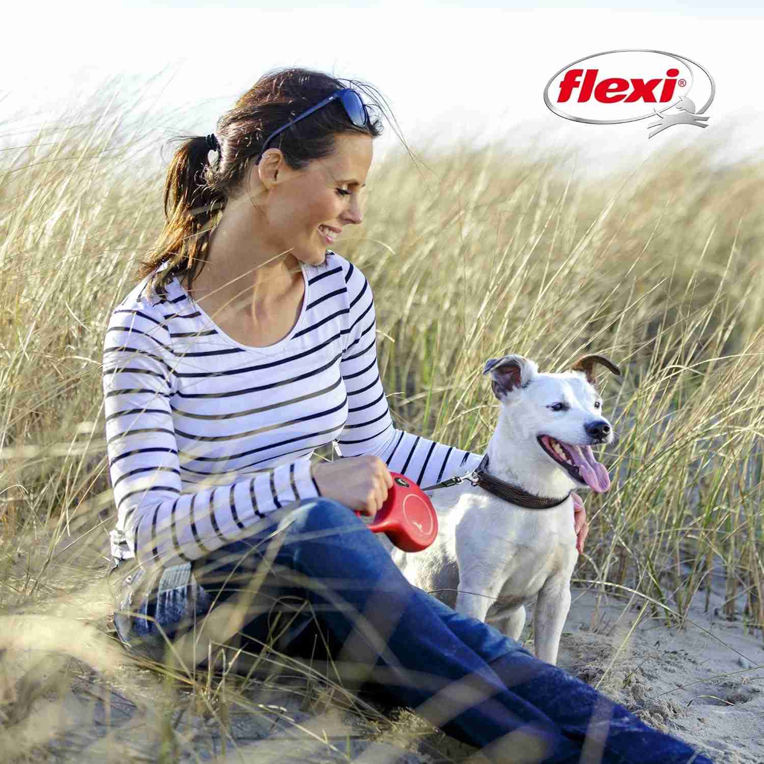 Flexi Classic Tape Leash 5m/16ft, S upto 15 kg for Dogs (Pink)