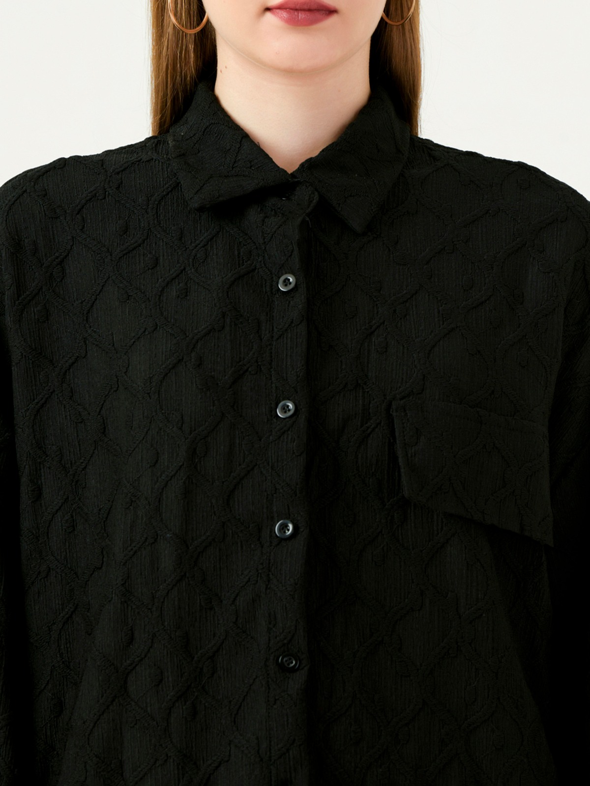 Albion Women Smart Premium Navy Casual Shirt