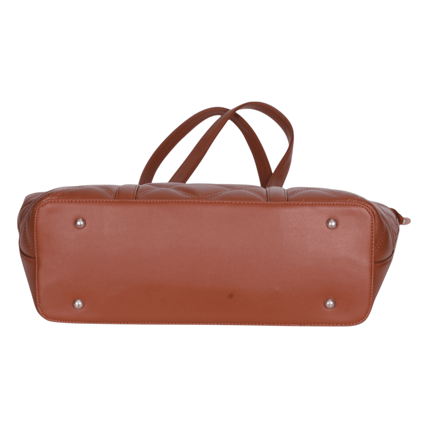 Ninaa Rossie Tan Coloured Quilted Tote Bag