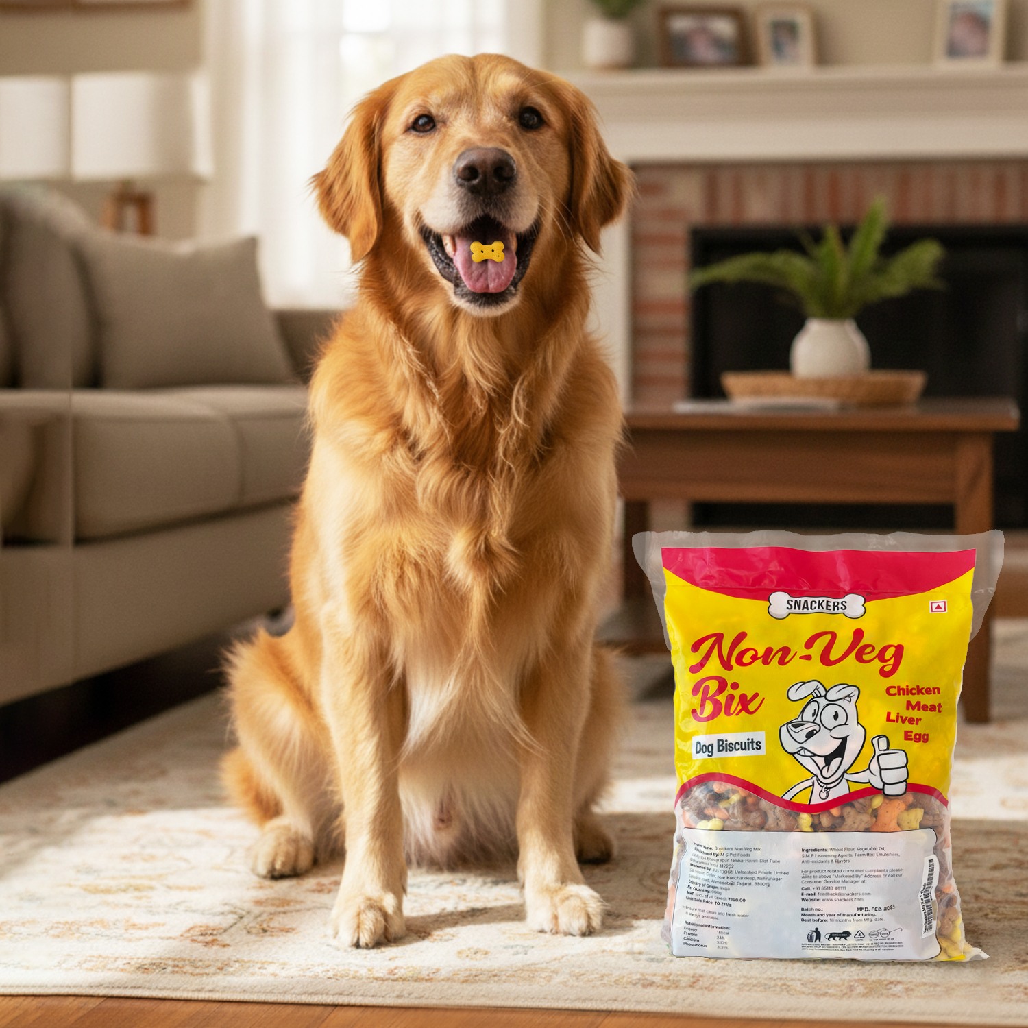 Snackers Non-Veg Bix Dog Biscuits 900g